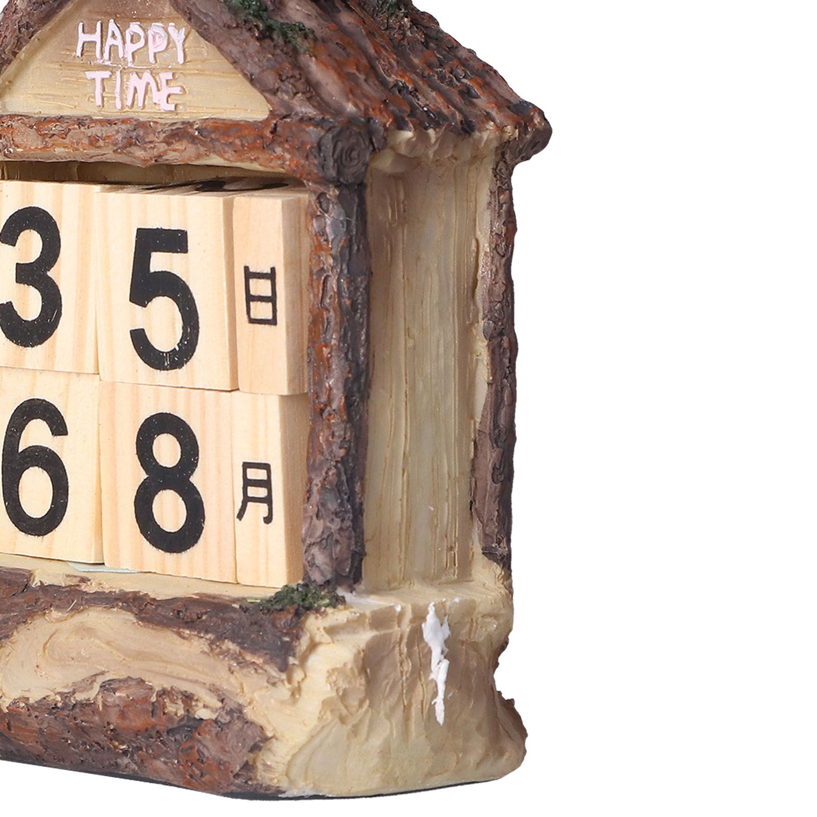 Rabbit House Calendar Cute Cartoon Wooden Block Home Decoration Calendar for view 15