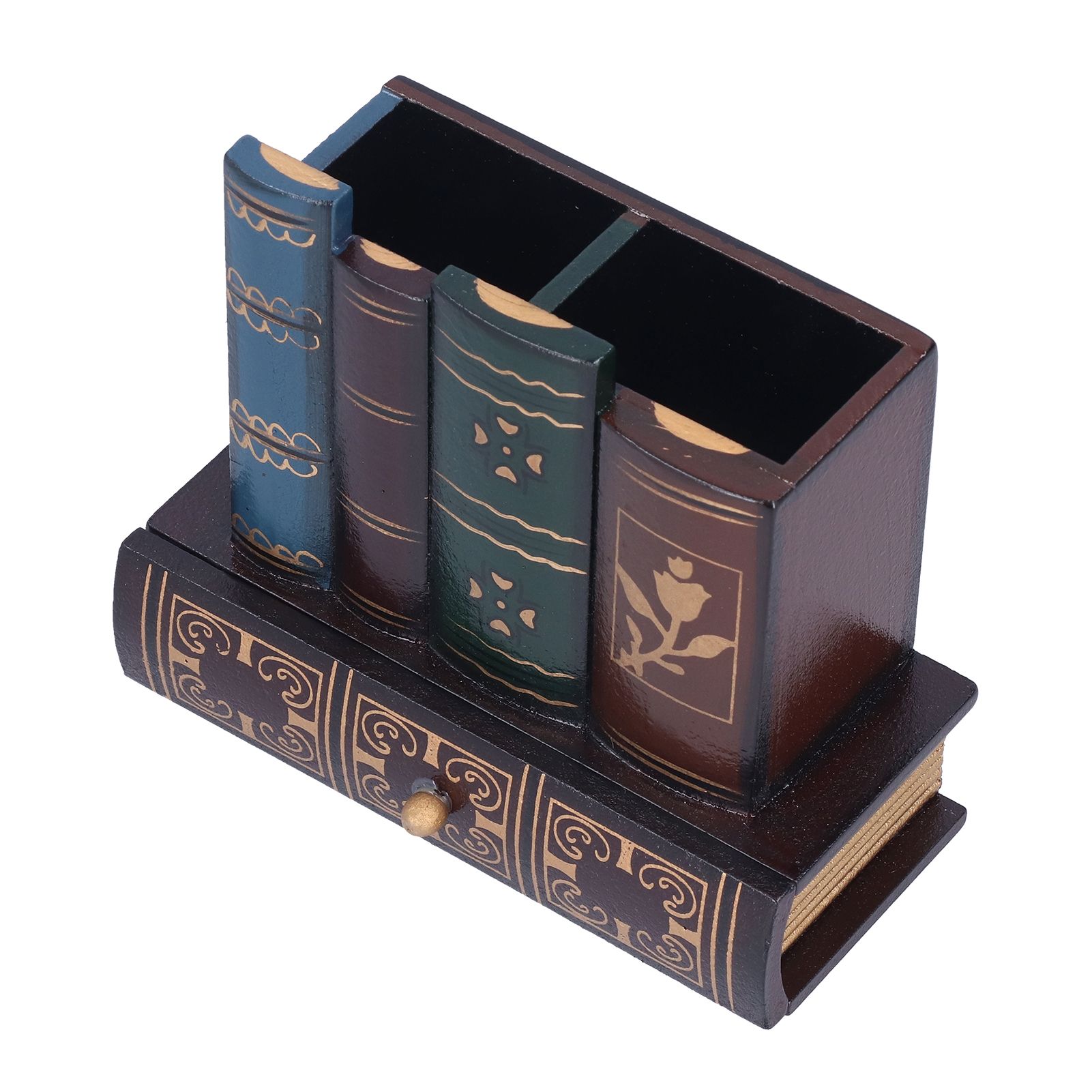 Retro Style Pencil Holder Pen Cup Desktop Storage Organizer Decoration for view 2