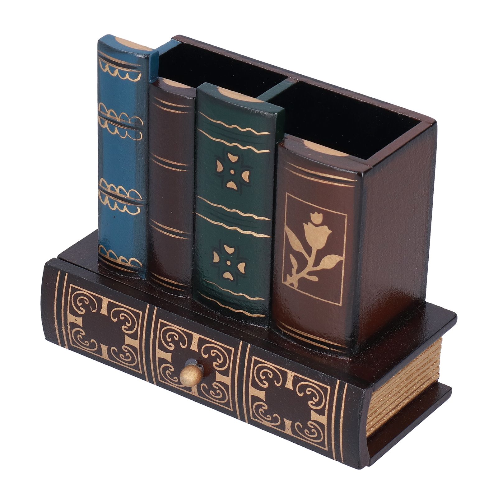 Retro Style Pencil Holder Pen Cup Desktop Storage Organizer Decoration for view 3