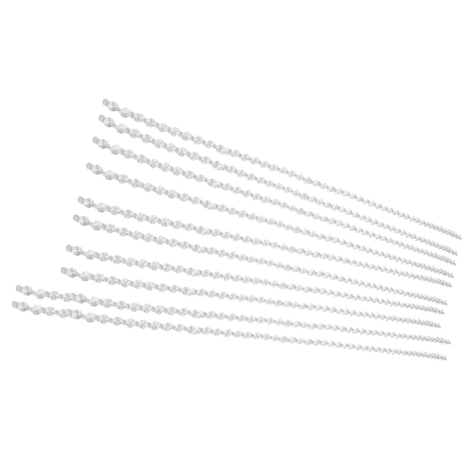 14mm Octagonal Bead String Acrylic Crystal Pearl Chains for Birthday Wedding view 3