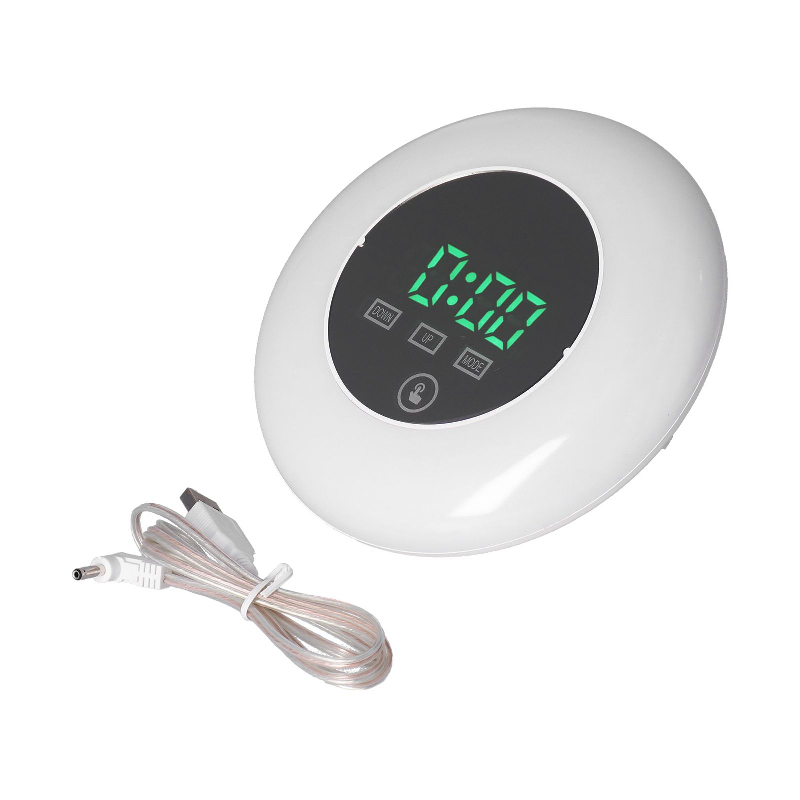 LED Digital Alarm Clock Mirror Clock Thermometer Clock 7 Color Electronic view 2