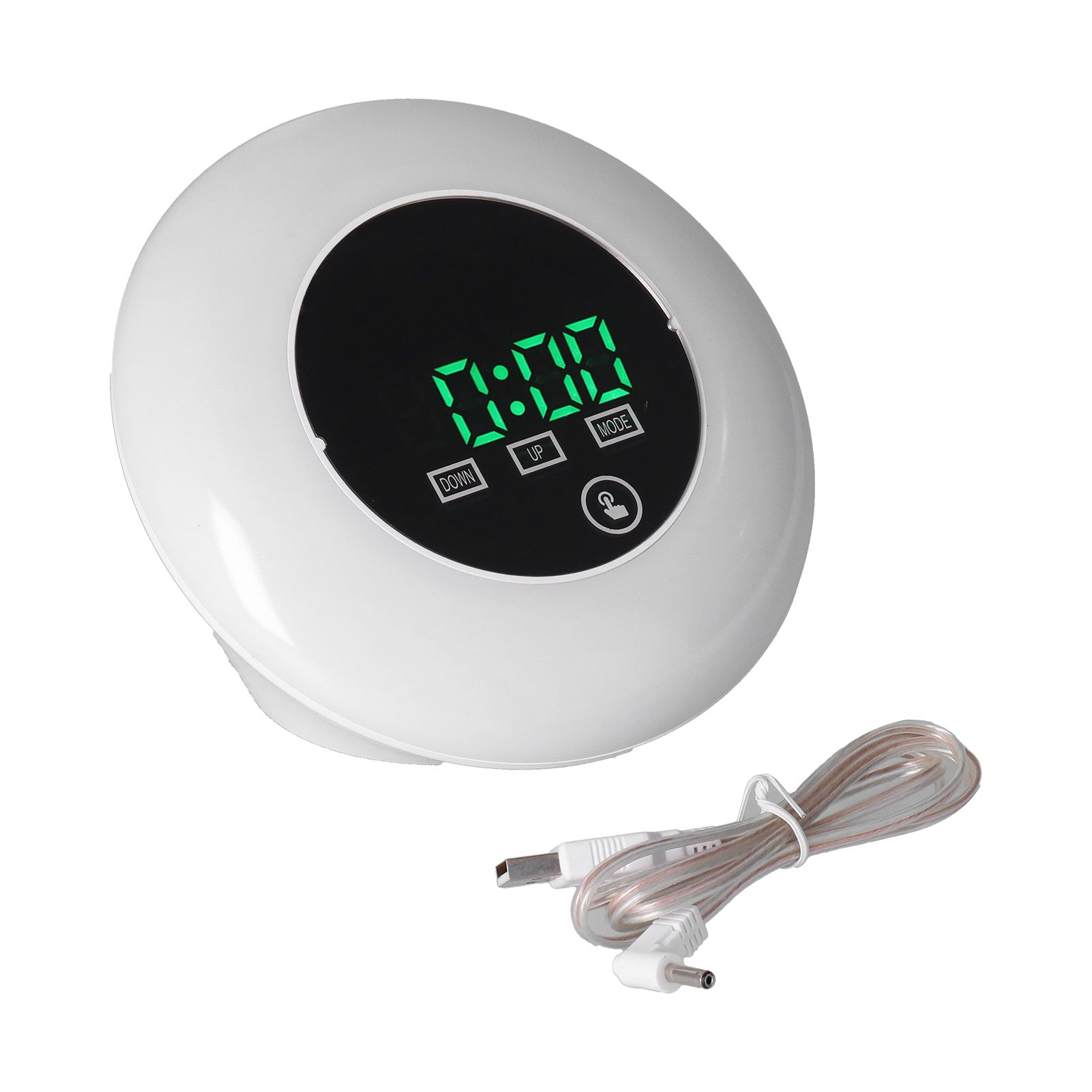 LED Digital Alarm Clock Mirror Clock Thermometer Clock 7 Color Electronic view 3