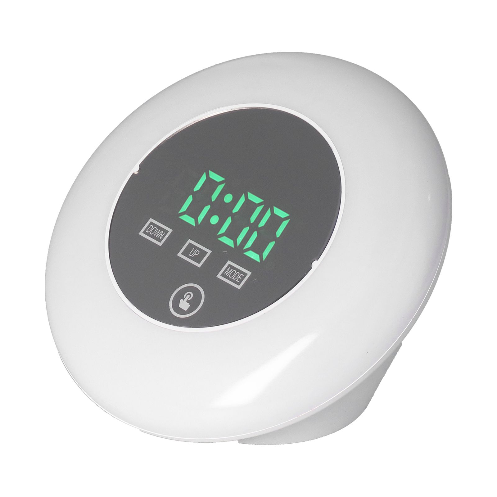 LED Digital Alarm Clock Mirror Clock Thermometer Clock 7 Color Electronic view 8