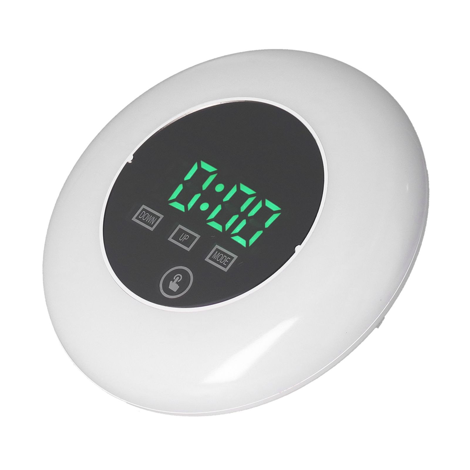 LED Digital Alarm Clock Mirror Clock Thermometer Clock 7 Color Electronic view 10