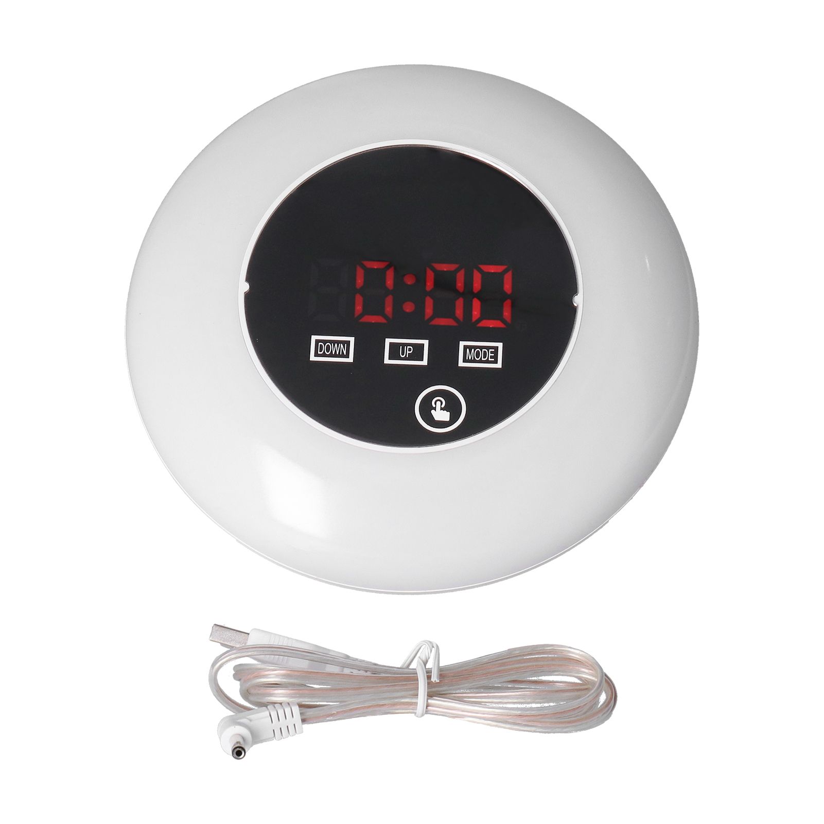 LED Digital Alarm Clock Mirror Clock Thermometer Clock 7 Color Electronic — image 1