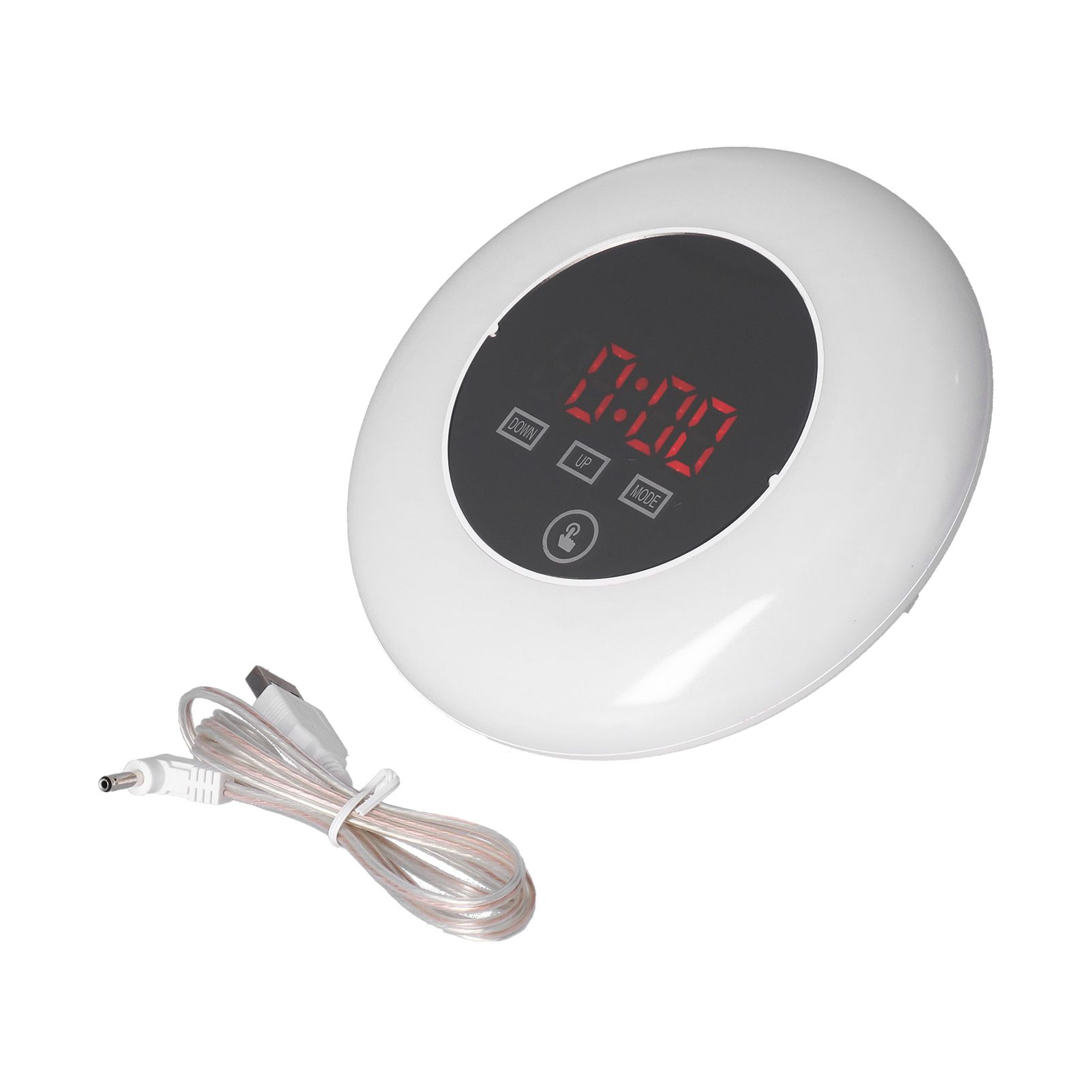 LED Digital Alarm Clock Mirror Clock Thermometer Clock 7 Color Electronic view 2