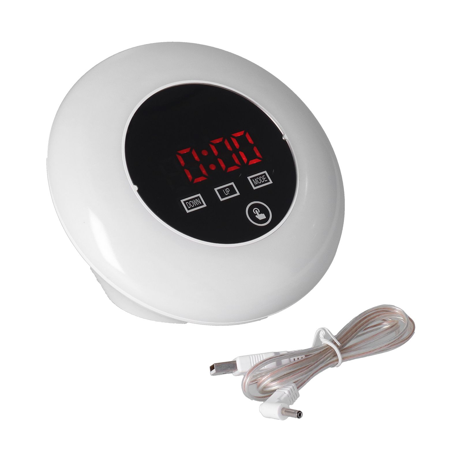 LED Digital Alarm Clock Mirror Clock Thermometer Clock 7 Color Electronic view 3