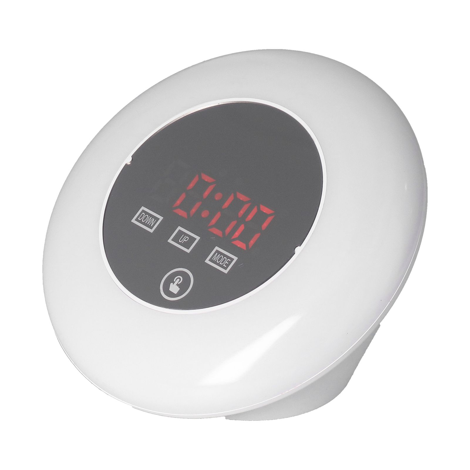 LED Digital Alarm Clock Mirror Clock Thermometer Clock 7 Color Electronic view 8