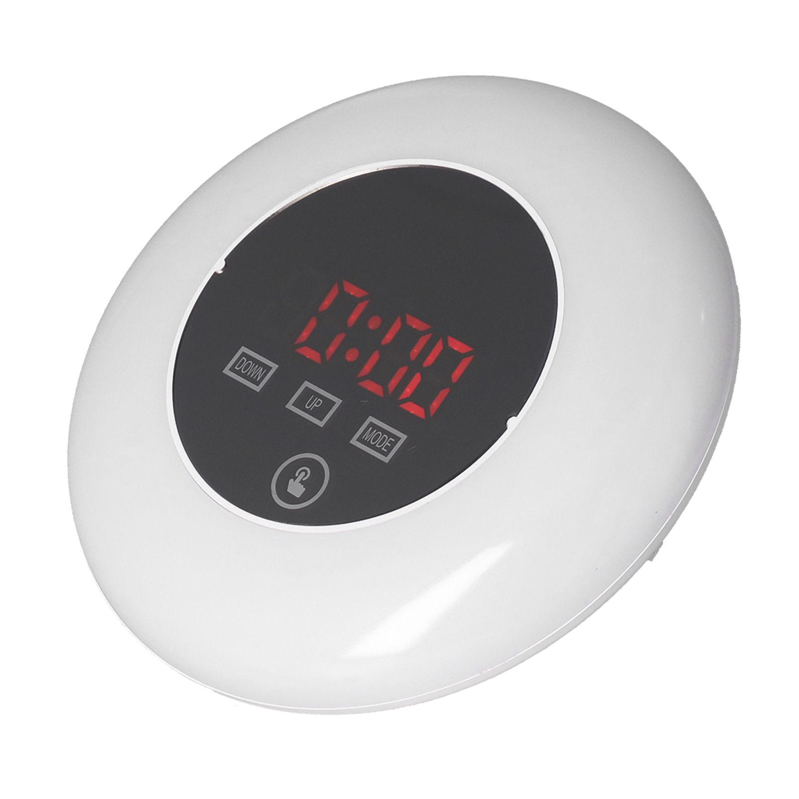 LED Digital Alarm Clock Mirror Clock Thermometer Clock 7 Color Electronic view 9