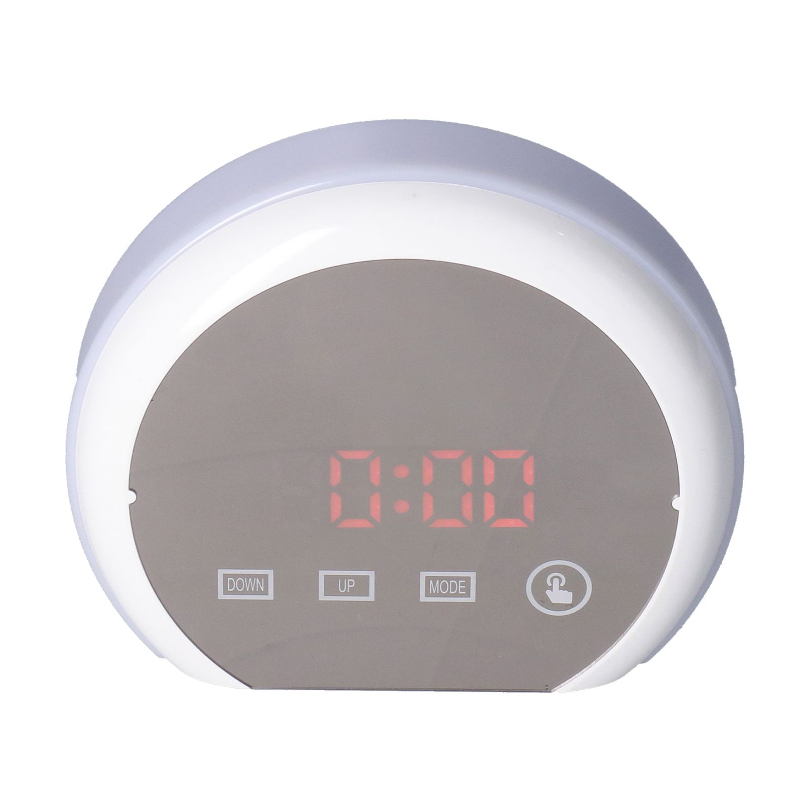 Digital LED Mirror Clock with 7 Color Lighting Snooze Alarm Clock Temperature view 2