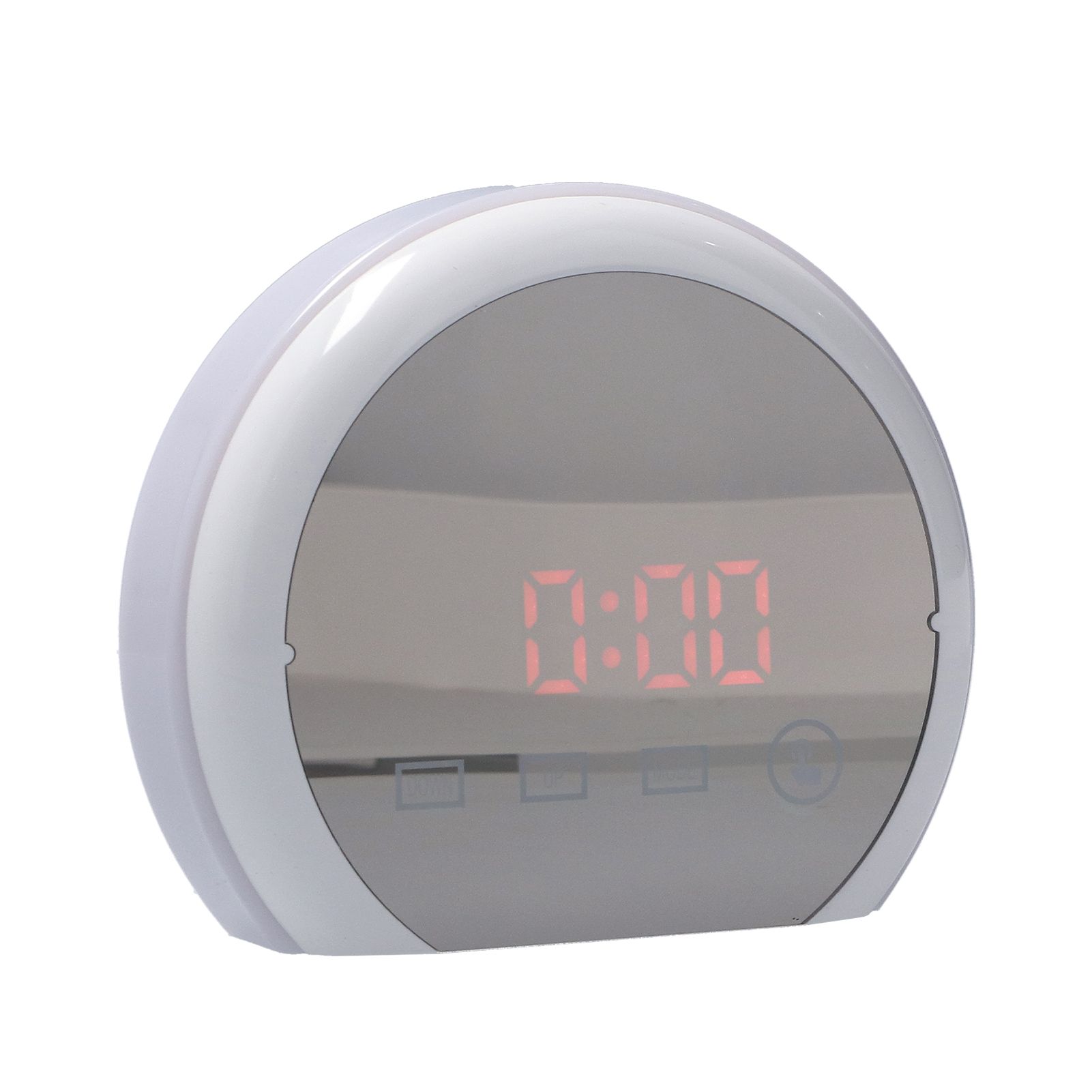 Digital LED Mirror Clock with 7 Color Lighting Snooze Alarm Clock Temperature view 3