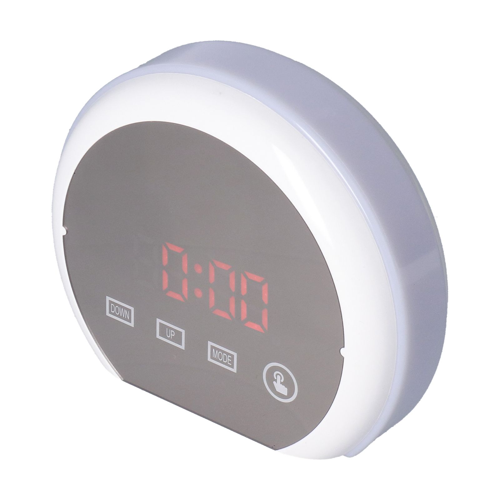 Digital LED Mirror Clock with 7 Color Lighting Snooze Alarm Clock Temperature view 5