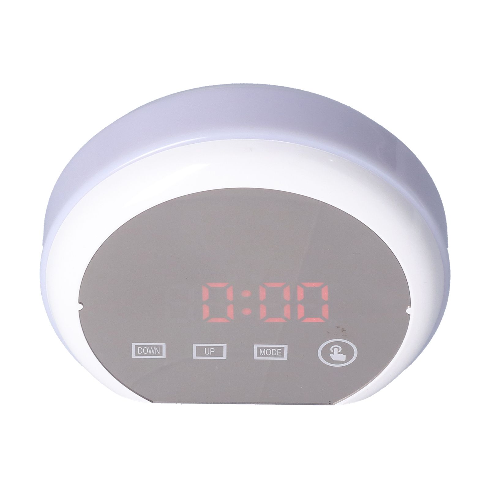 Digital LED Mirror Clock with 7 Color Lighting Snooze Alarm Clock Temperature view 6