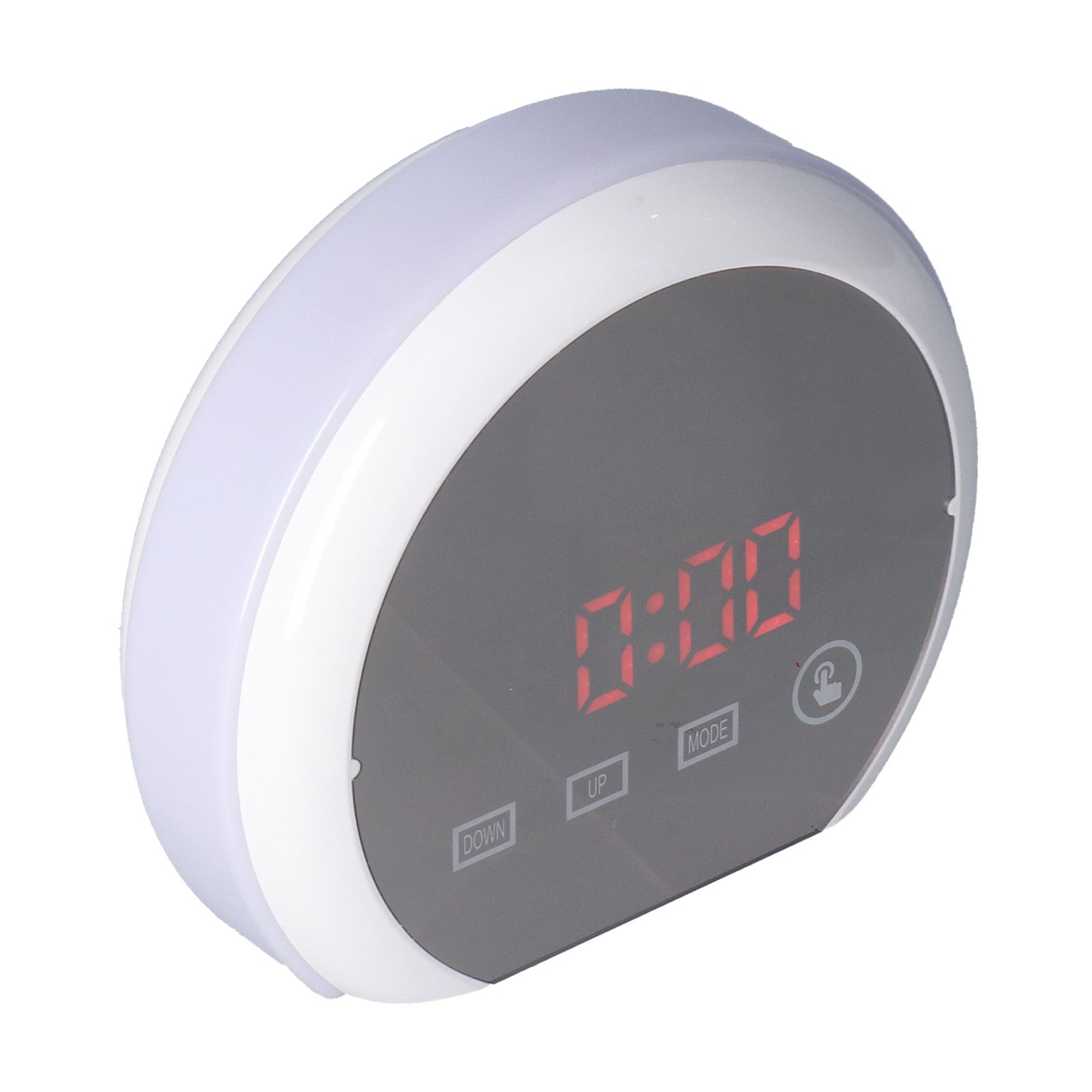 Digital LED Mirror Clock with 7 Color Lighting Snooze Alarm Clock Temperature view 7
