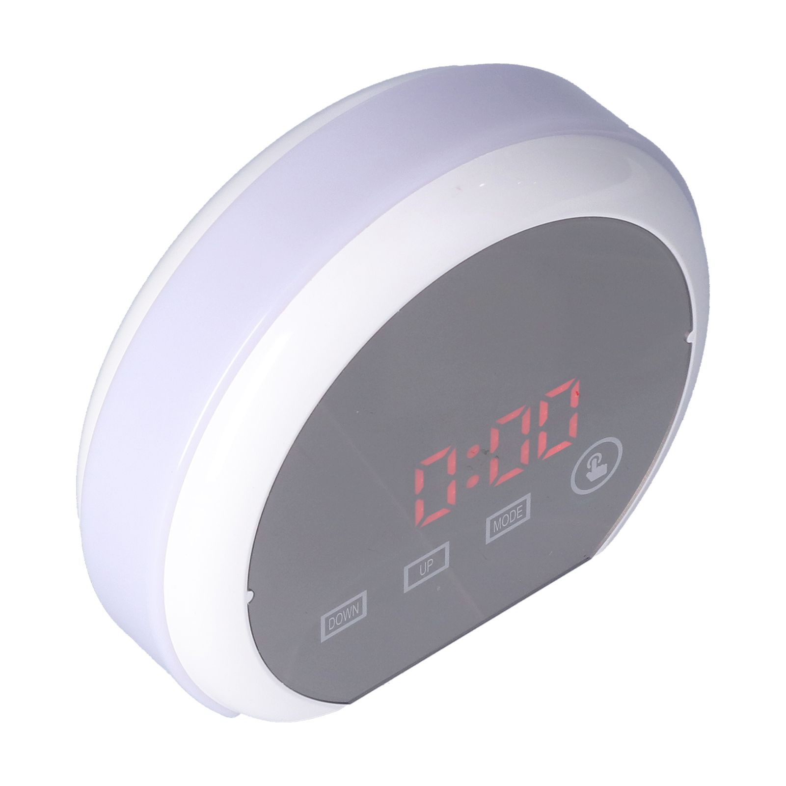 Digital LED Mirror Clock with 7 Color Lighting Snooze Alarm Clock Temperature view 8