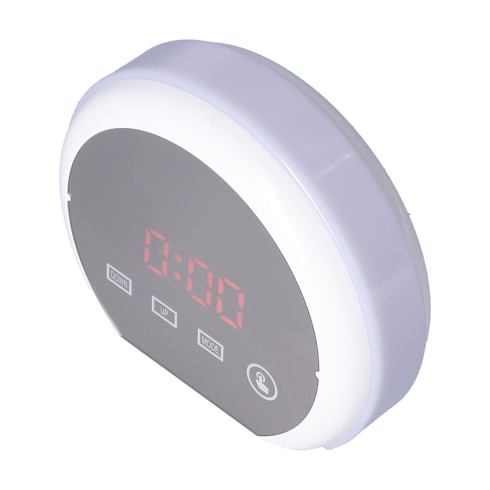 Digital LED Mirror Clock with 7 Color Lighting Snooze Alarm Clock Temperature view 9