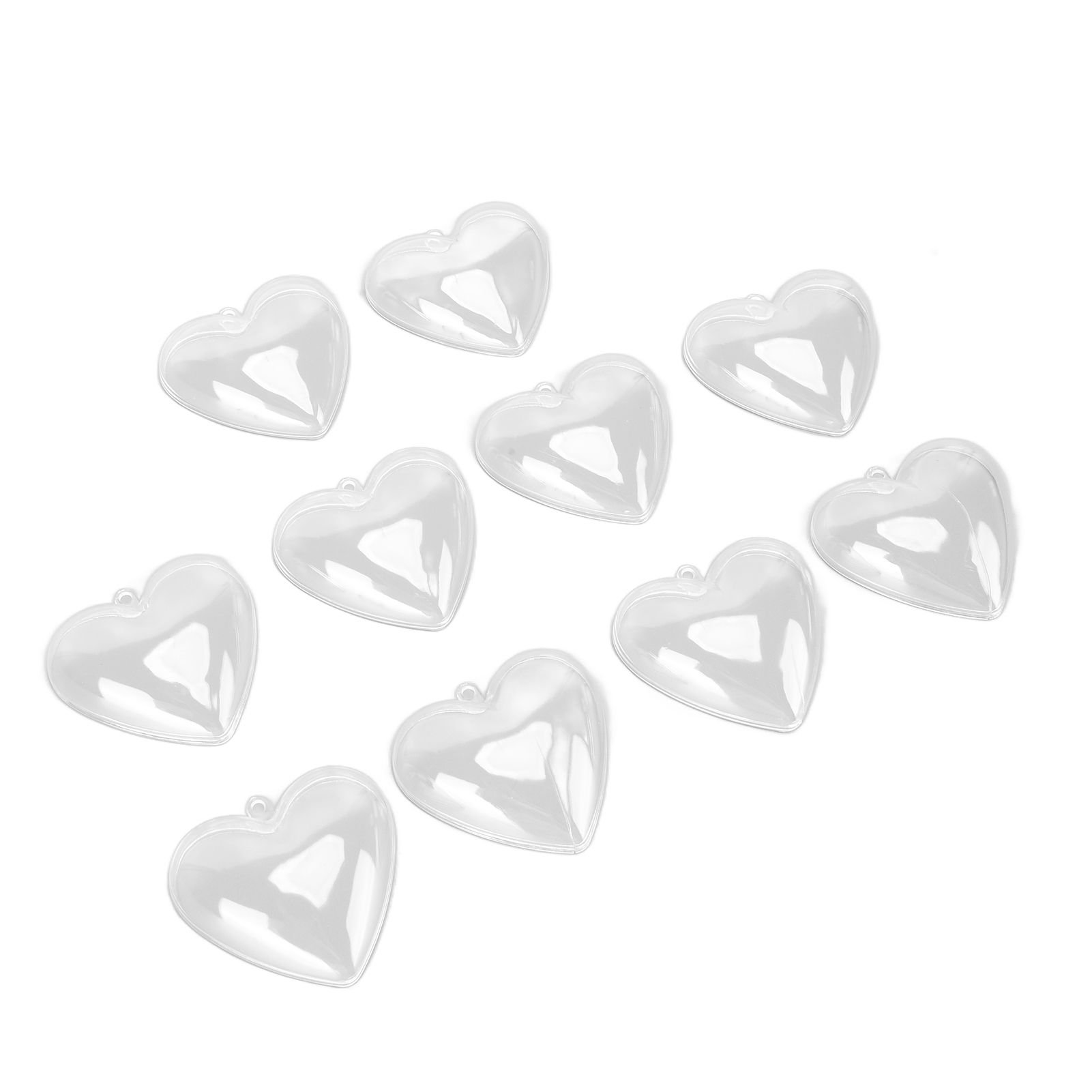 5Pcs Clear Fillable Ball Transparent Heart Shape Plastic Ornaments for DIY view 3