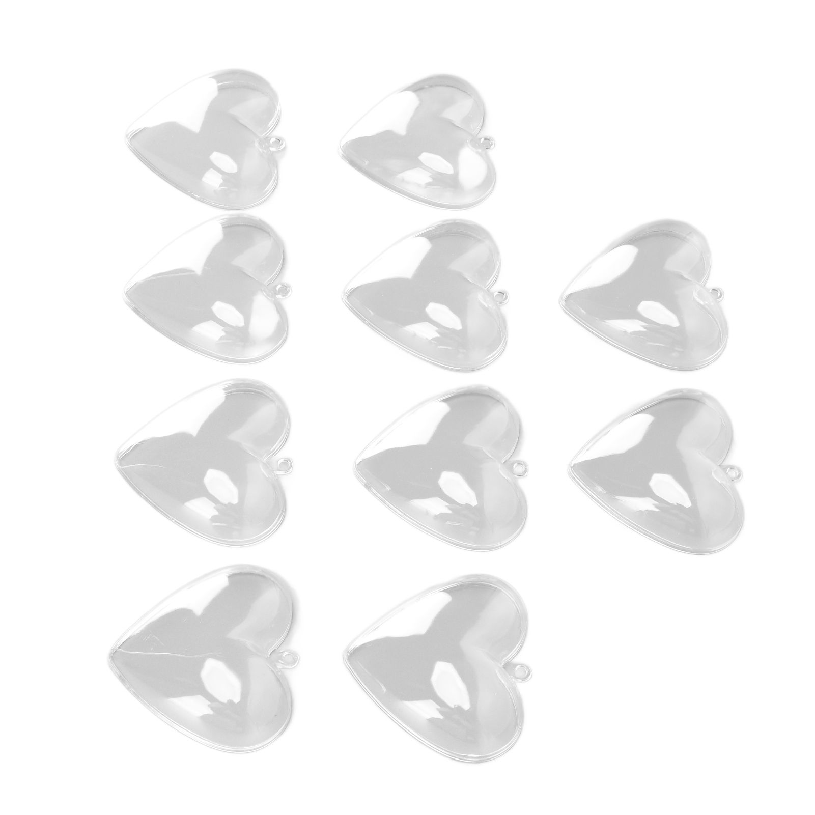 5Pcs Clear Fillable Ball Transparent Heart Shape Plastic Ornaments for DIY view 10