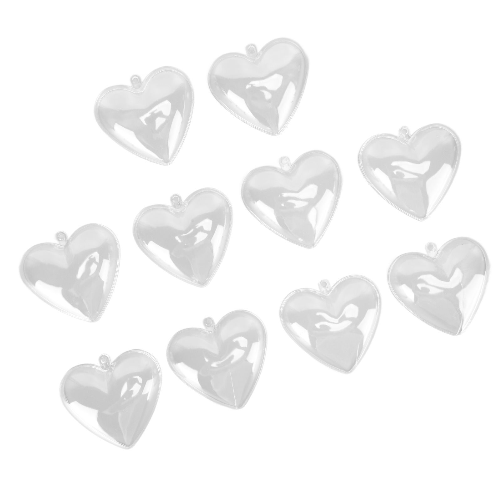5Pcs Clear Fillable Ball Transparent Heart Shape Plastic Ornaments for DIY view 4