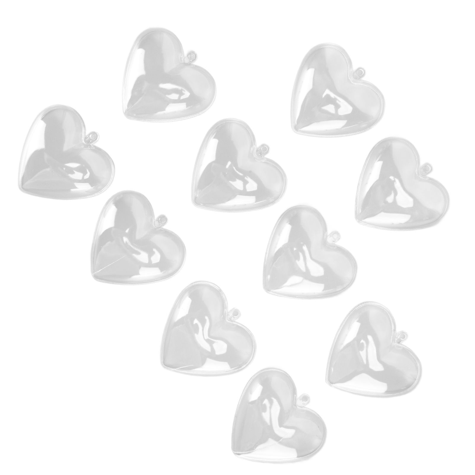 5Pcs Clear Fillable Ball Transparent Heart Shape Plastic Ornaments for DIY view 6