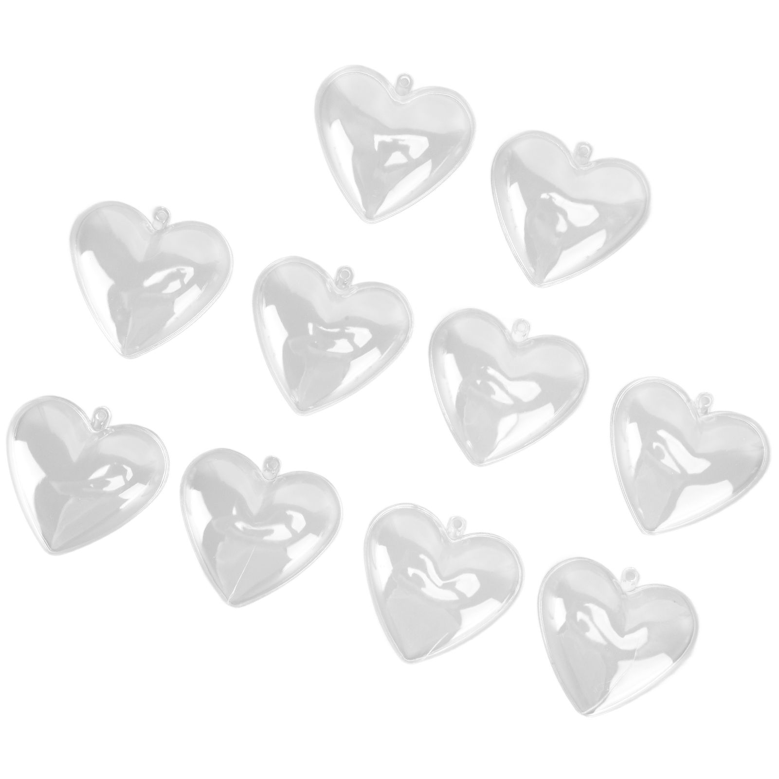 5Pcs Clear Fillable Ball Transparent Heart Shape Plastic Ornaments for DIY view 7