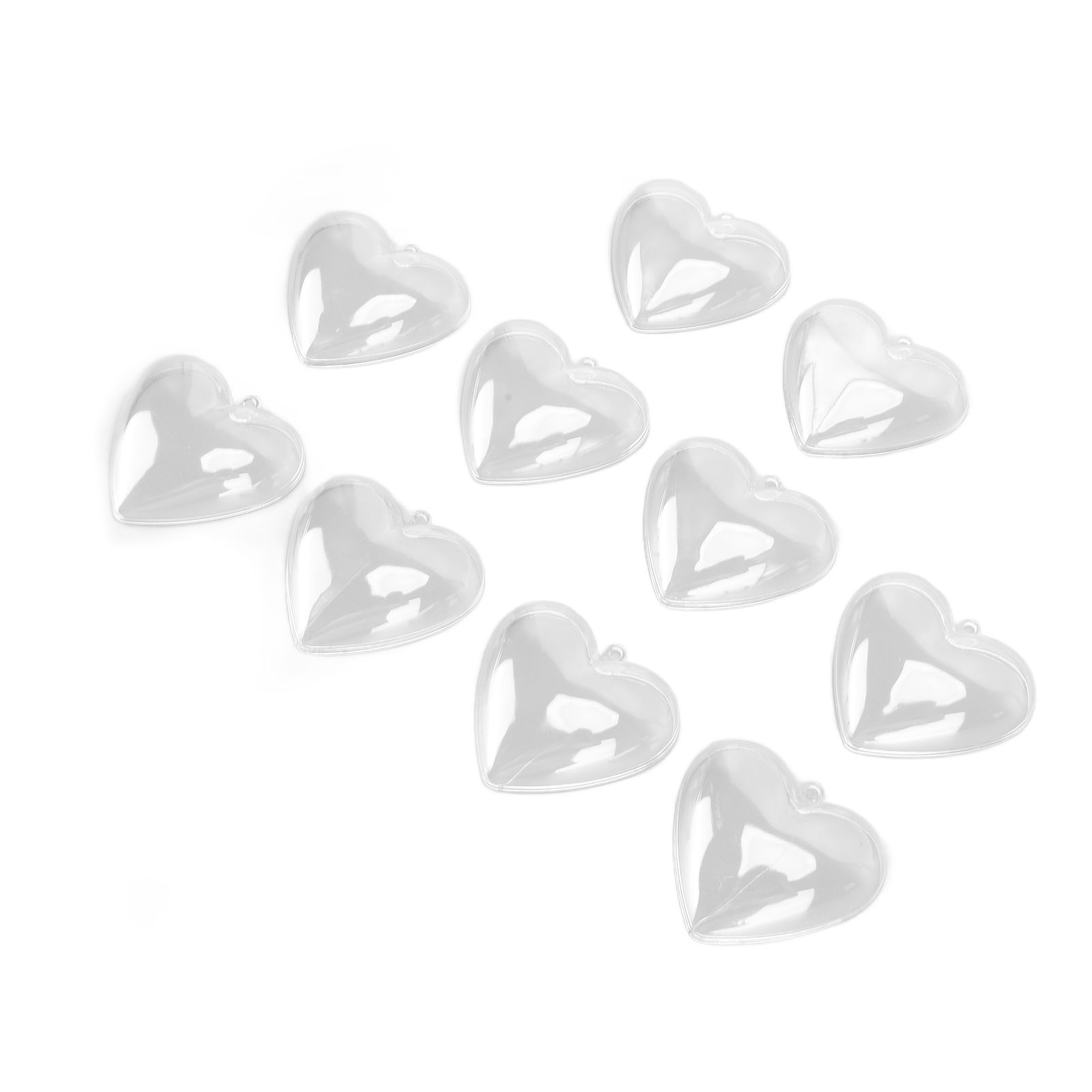 5Pcs Clear Fillable Ball Transparent Heart Shape Plastic Ornaments for DIY view 8