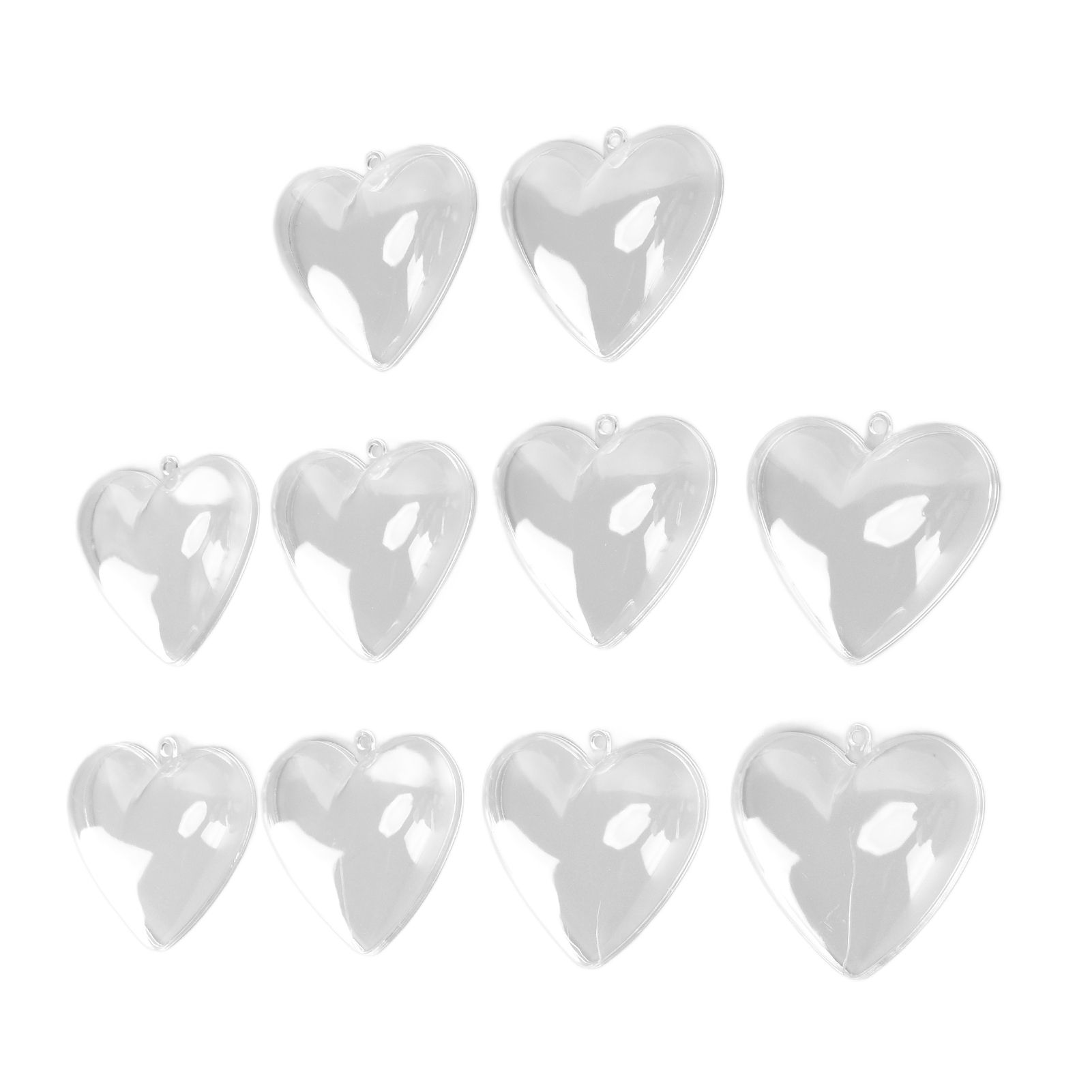 5Pcs Clear Fillable Ball Transparent Heart Shape Plastic Ornaments for DIY view 9