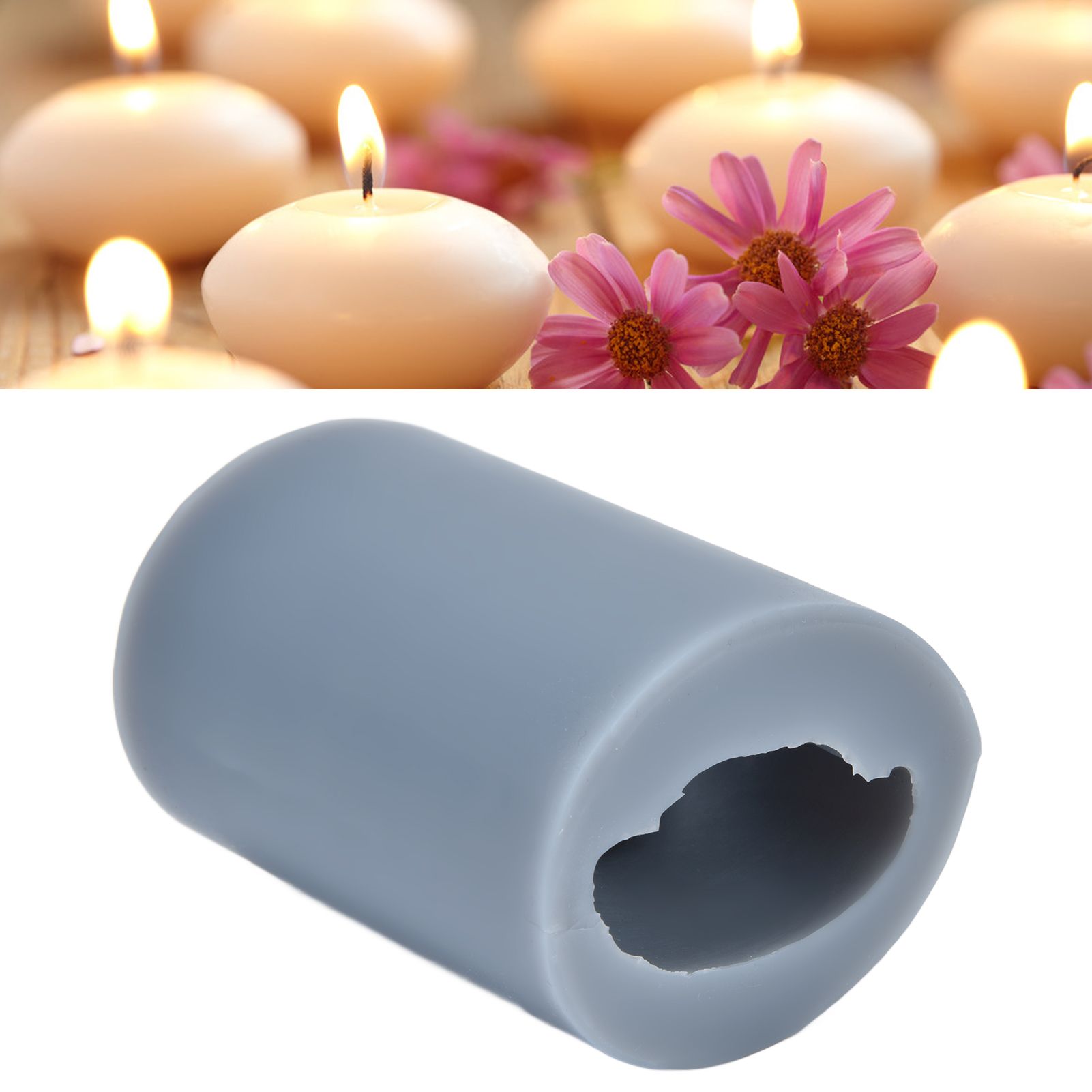 Silicone Skull Candle Mold 3D Skull Head Mold with Rubber Rings for Home Cake view 11