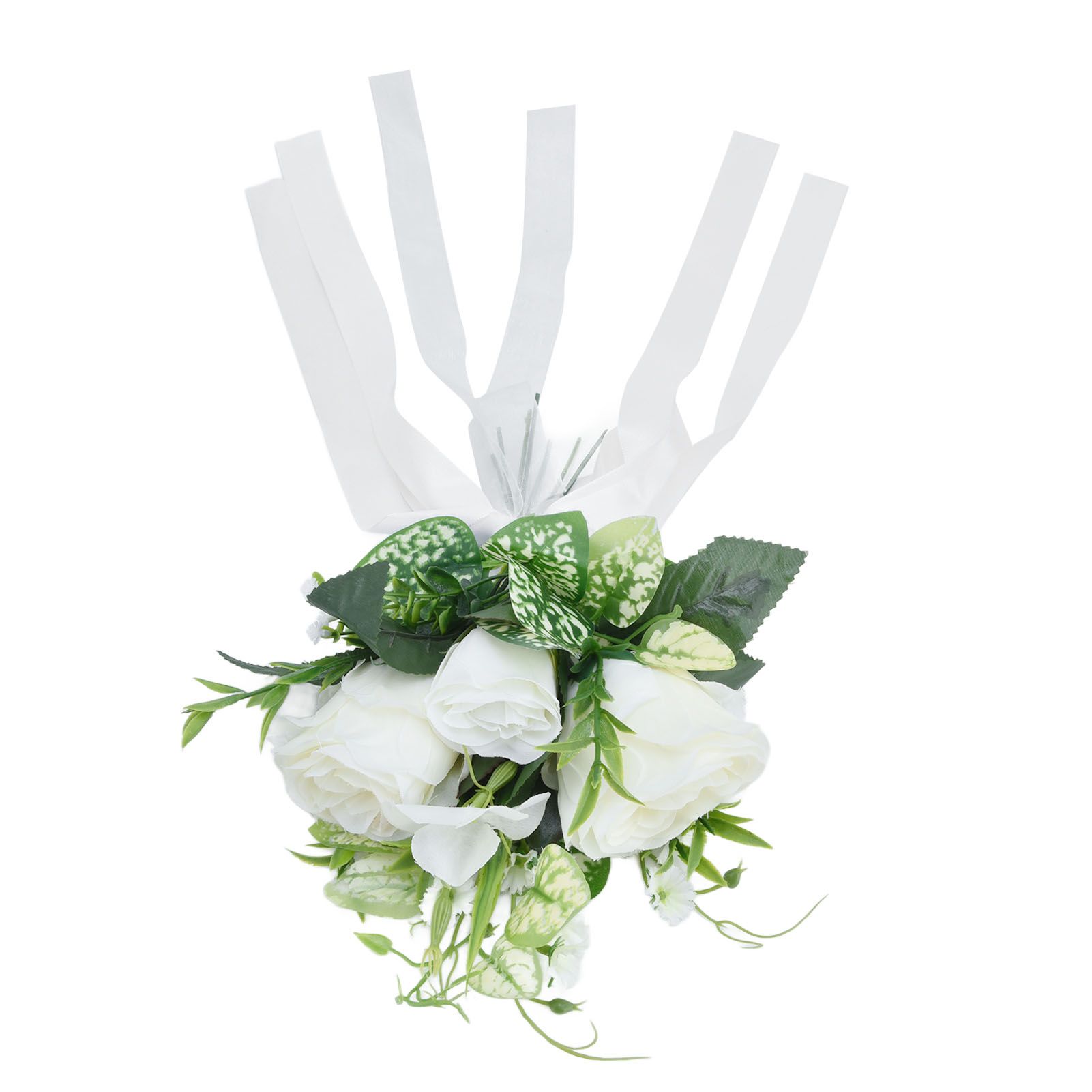 Wedding Aisle Chair Decorations Artificial Chair Flowers with Drapery for view 2