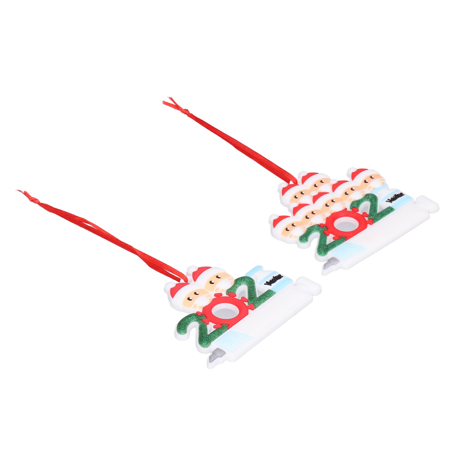 2pcs 2021 Vaccine Christmas Ornaments Hanging Personalized Christmas Tree view 4