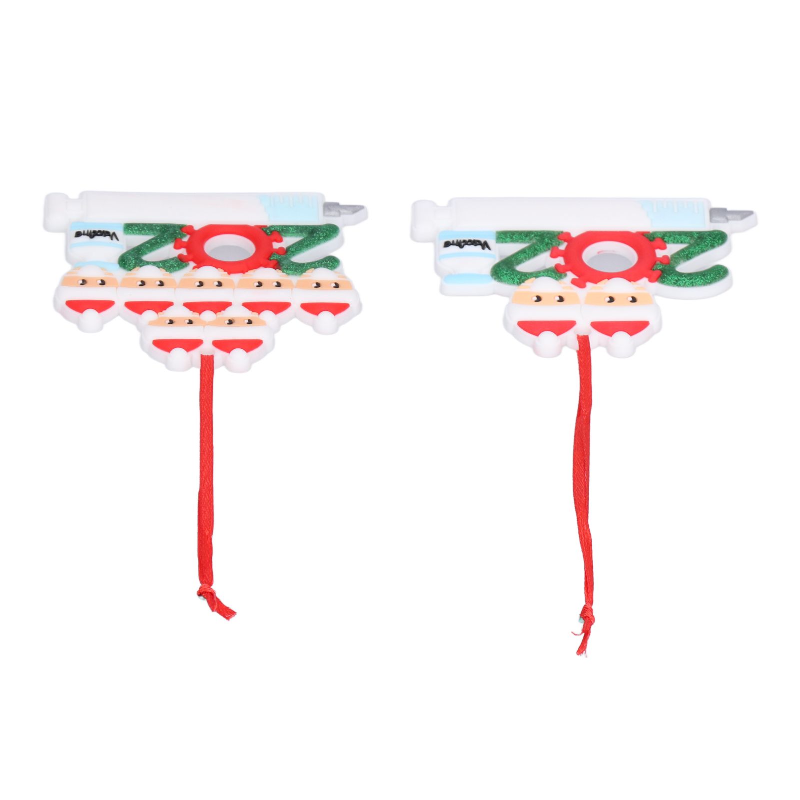 2pcs 2021 Vaccine Christmas Ornaments Hanging Personalized Christmas Tree view 5