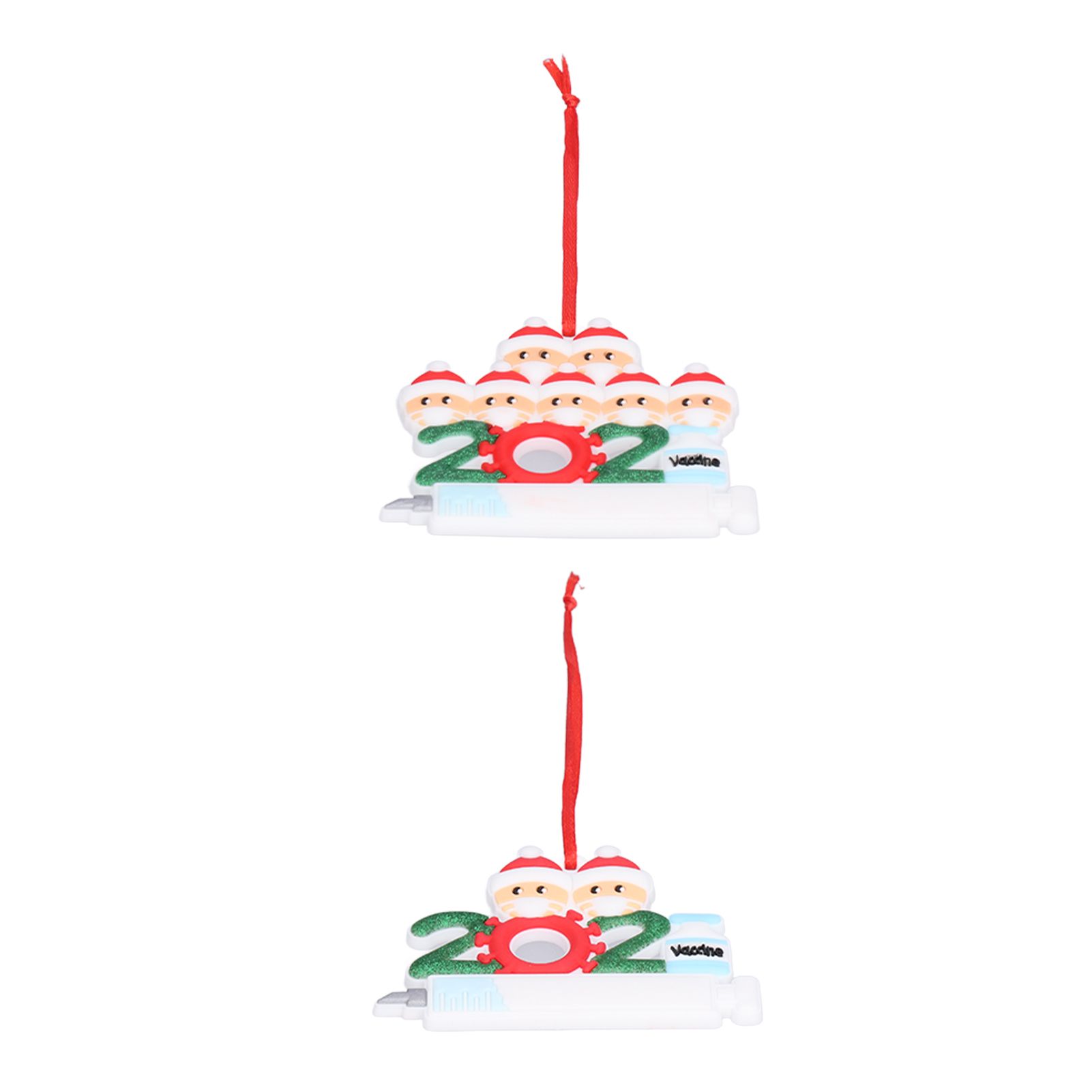 2pcs 2021 Vaccine Christmas Ornaments Hanging Personalized Christmas Tree view 6