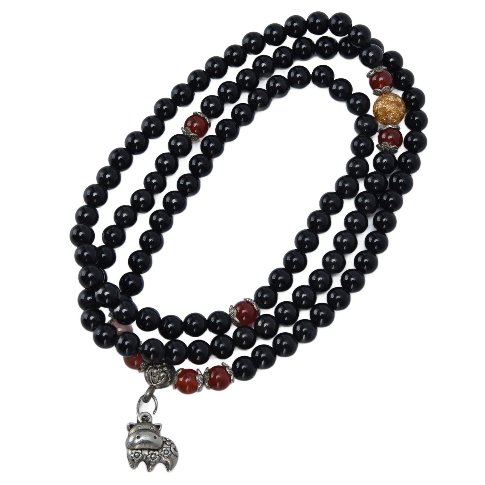 Beaded Bracelets Good Luck Natural Obsidian Bracelets for Women Men Health view 2