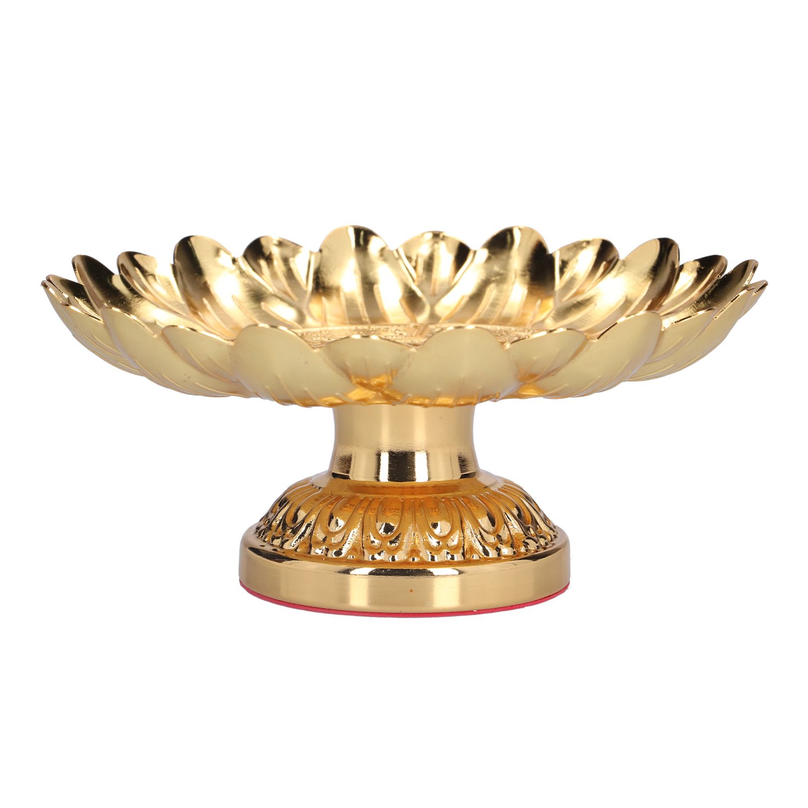 Fruit Tray Retro Style Flat Glossy Durable Alloy Decorative Plate for Temples view 3