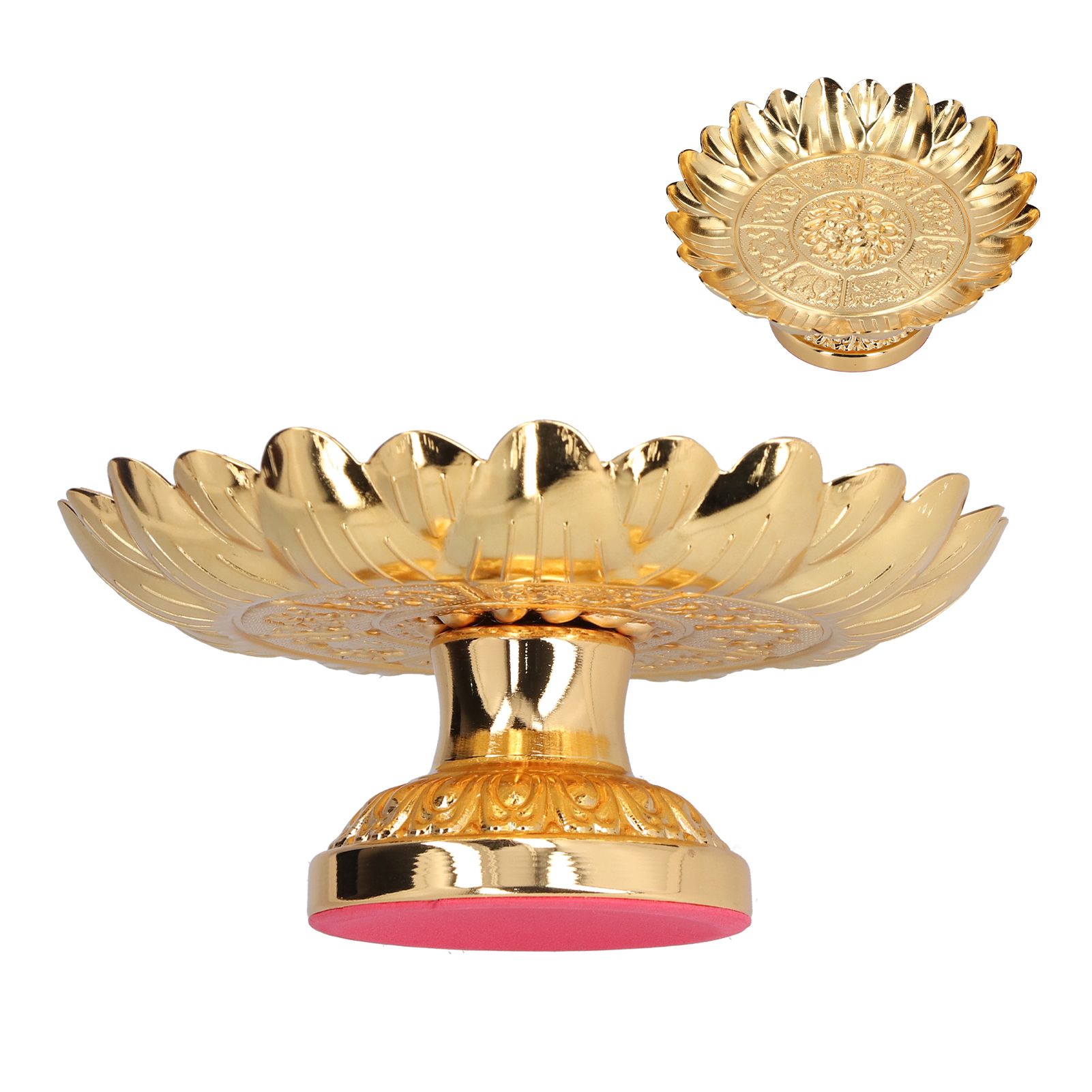 Fruit Tray Retro Style Flat Glossy Durable Alloy Decorative Plate for Temples view 9