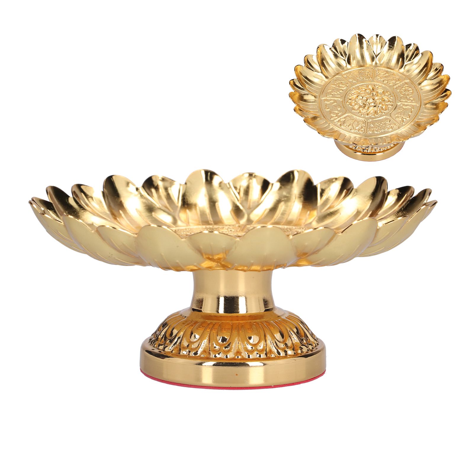 Fruit Tray Retro Style Flat Glossy Durable Alloy Decorative Plate for Temples view 10