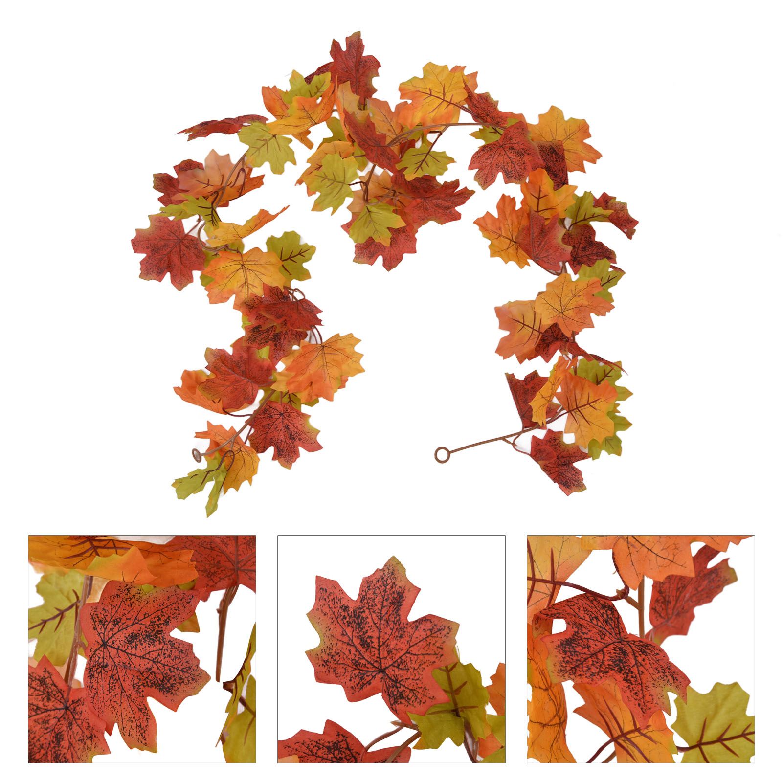 Decorative Artificial Maple Garland Fall Leaf Garland Decoration Thanksgiving view 10