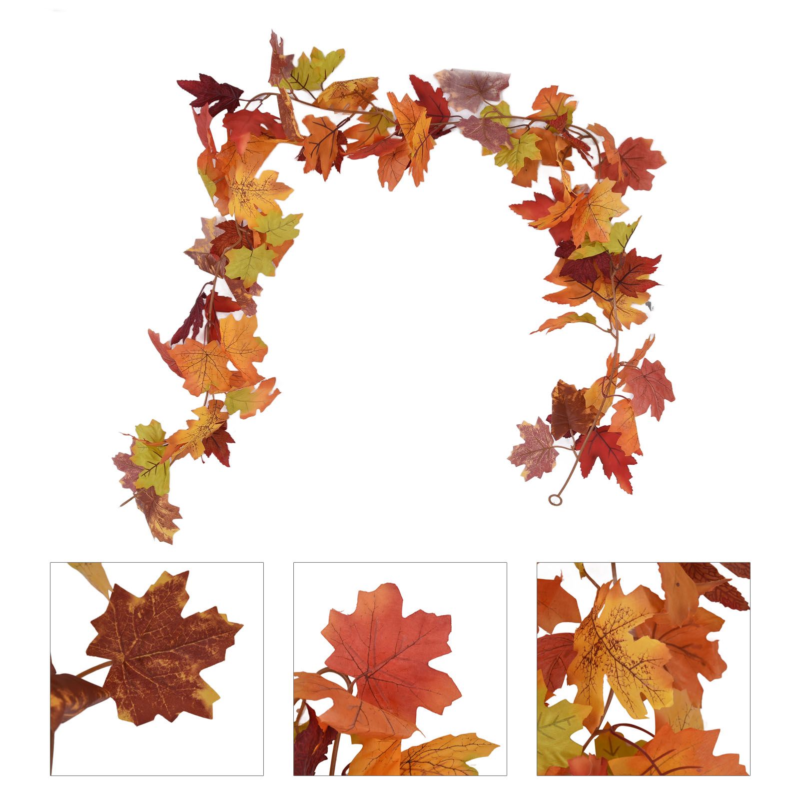 Decorative Artificial Maple Garland Fall Leaf Garland Decoration Thanksgiving view 9