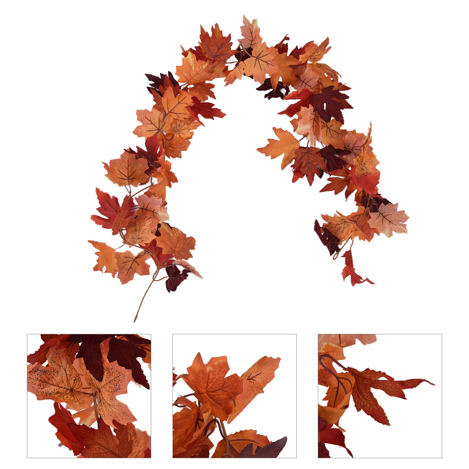 Decorative Artificial Maple Garland Fall Leaf Garland Decoration Thanksgiving view 10