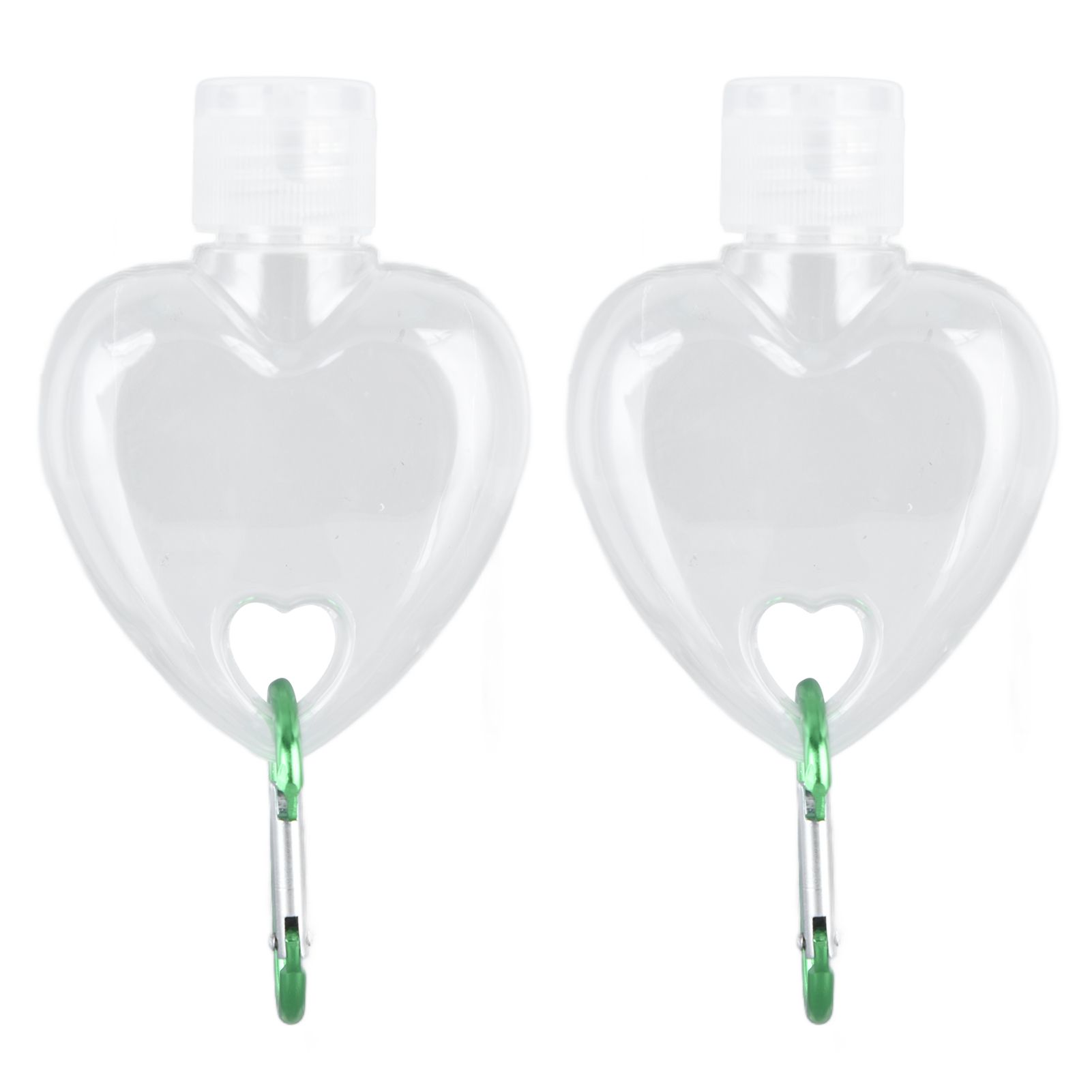 2Set 50ml Travel Bottle with Keychain Flip Cap Plastic Liquid Bottle