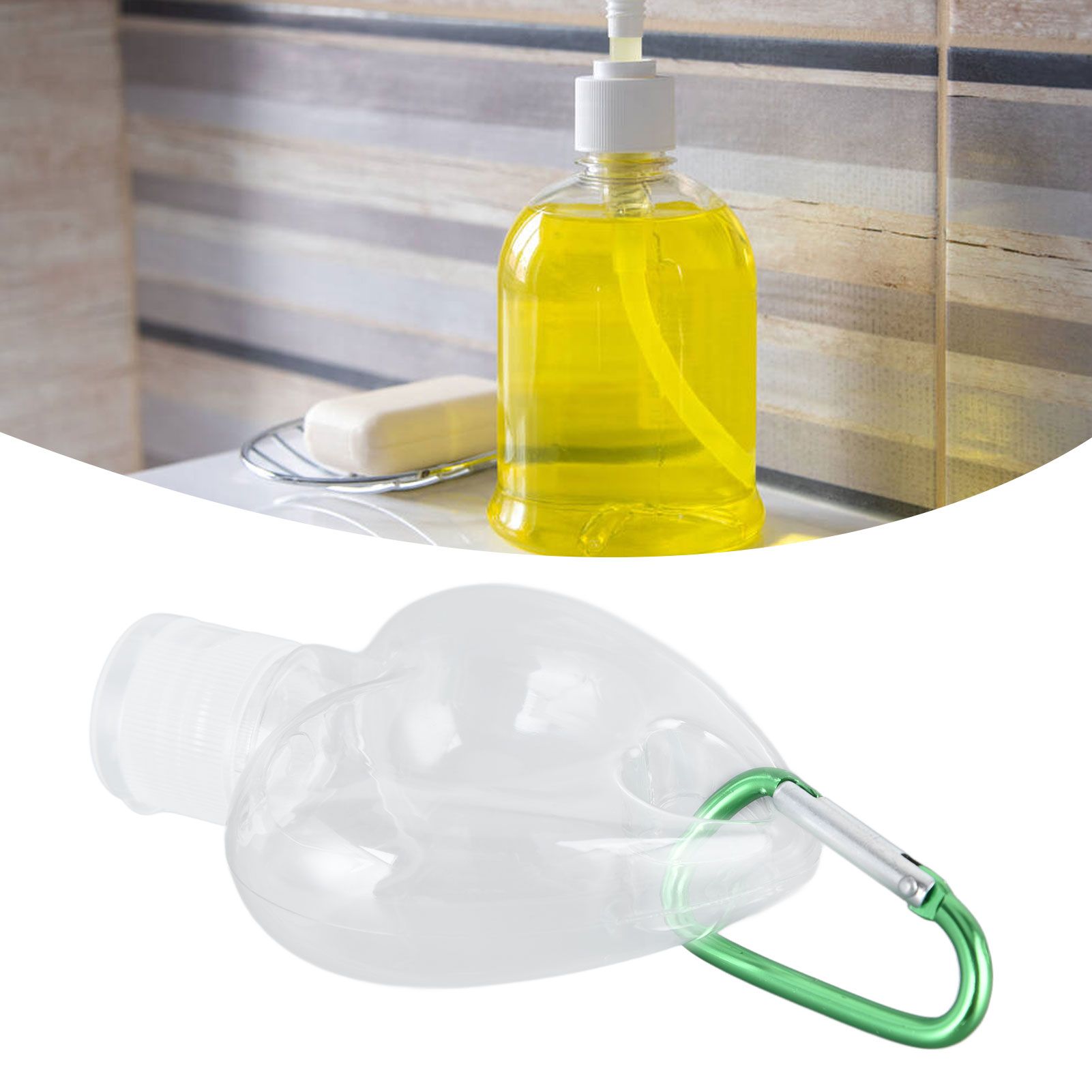 2Set 50ml Travel Bottle with Keychain Flip Cap Plastic Liquid Bottle view 15