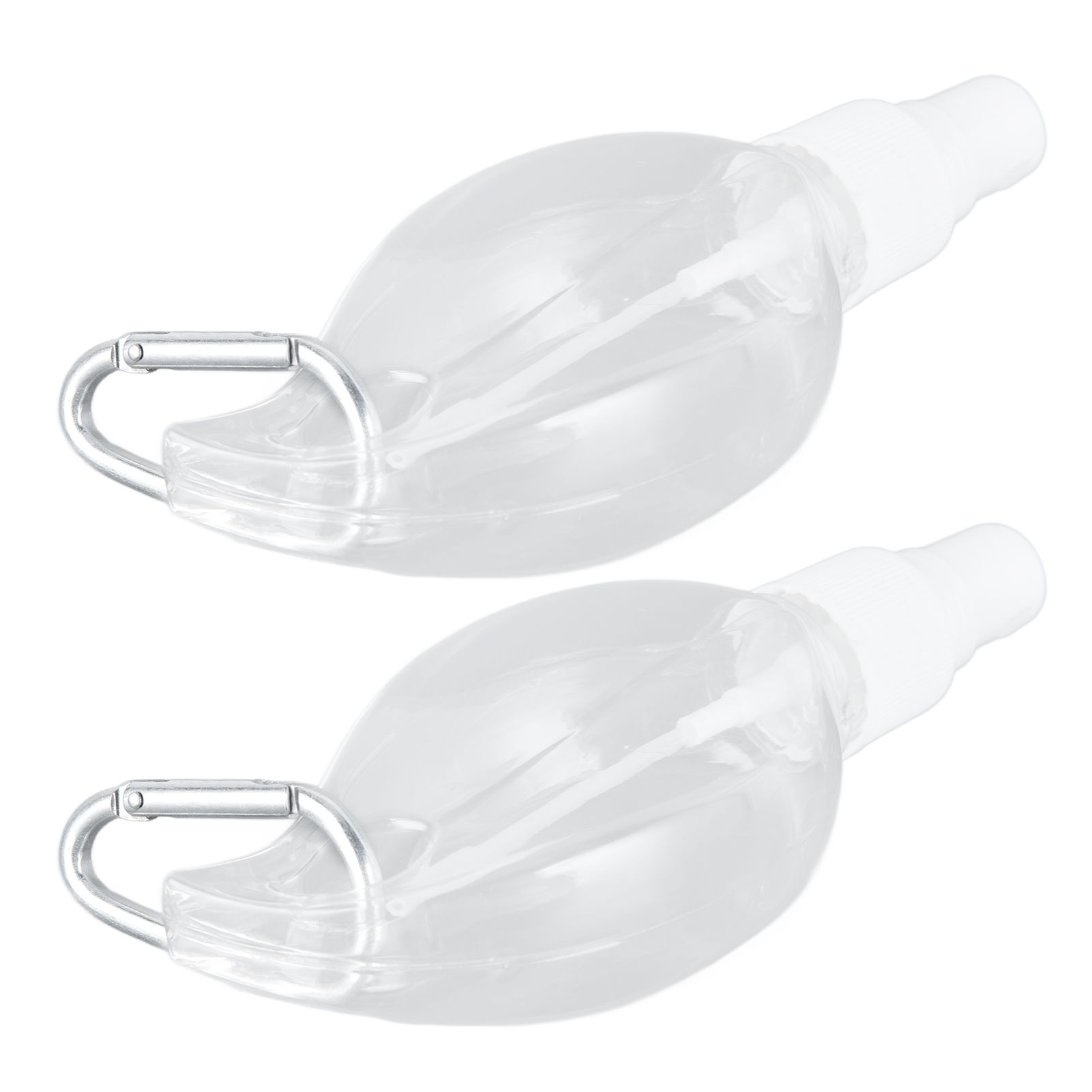 2 Pcs 50ml Travel Keychain Bottles Portable Plastic Clear Leakproof Refillable view 2