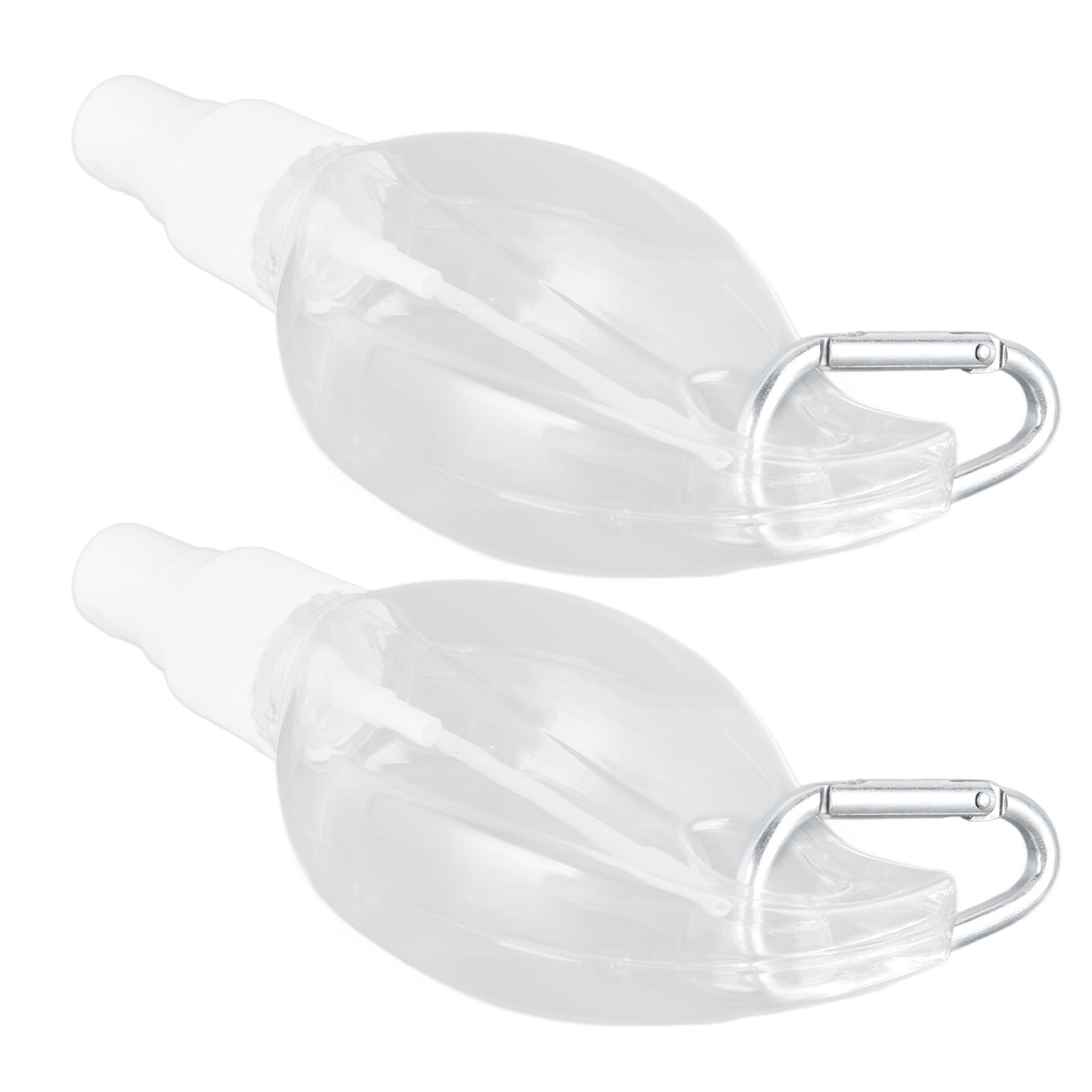 2 Pcs 50ml Travel Keychain Bottles Portable Plastic Clear Leakproof Refillable view 3