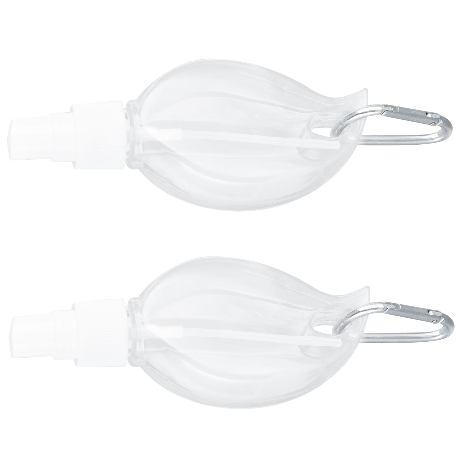 2 Pcs 50ml Travel Keychain Bottles Portable Plastic Clear Leakproof Refillable view 4