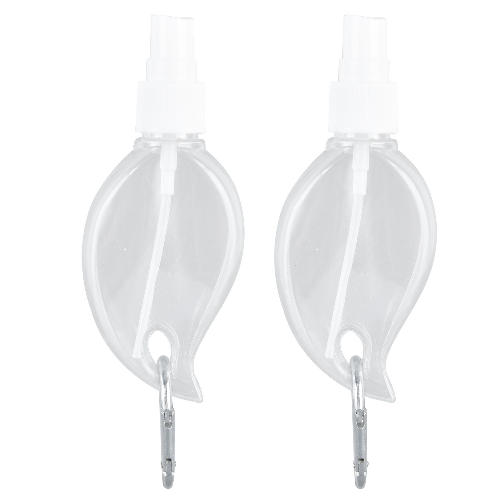 2 Pcs 50ml Travel Keychain Bottles Portable Plastic Clear Leakproof Refillable view 6
