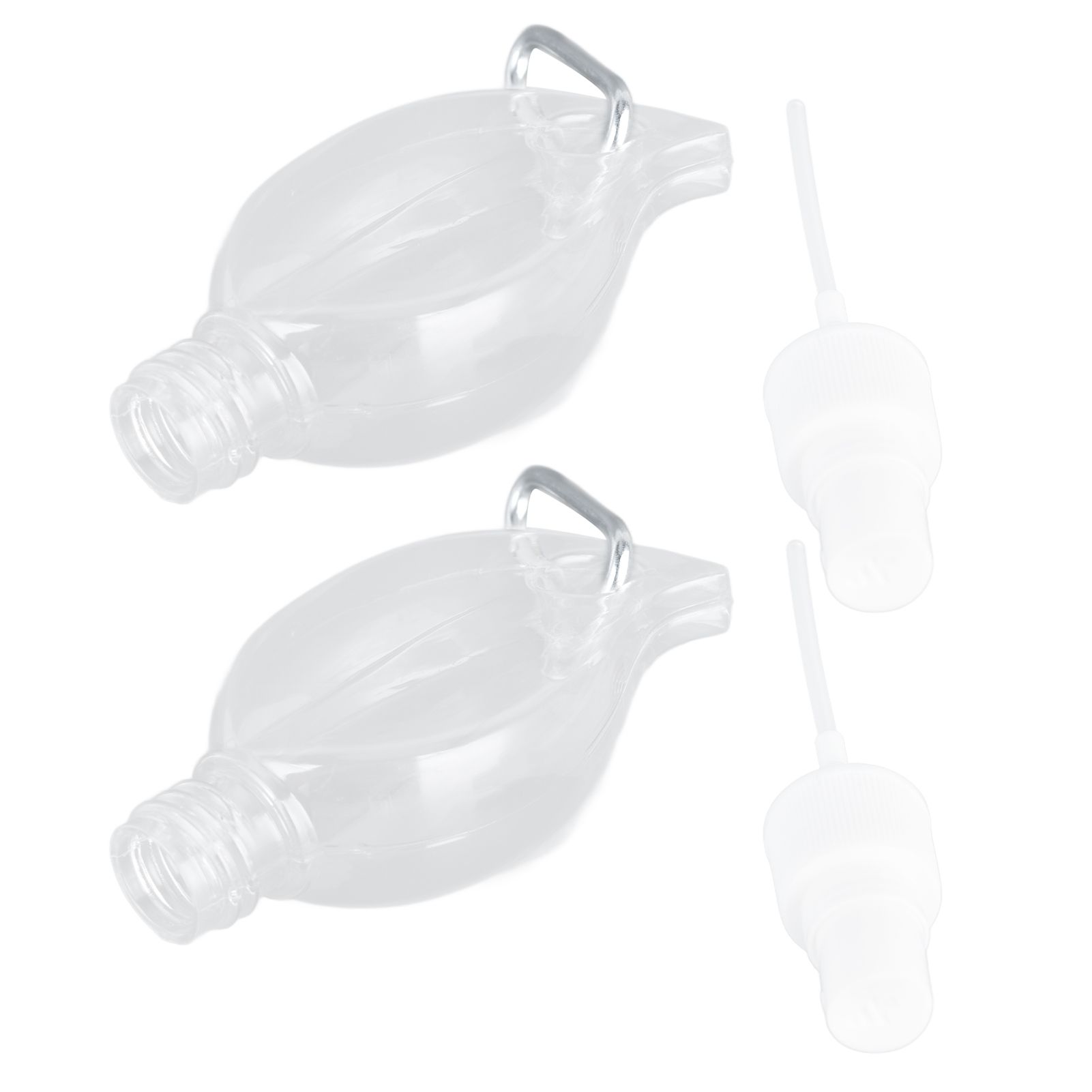 2 Pcs 50ml Travel Keychain Bottles Portable Plastic Clear Leakproof Refillable view 7