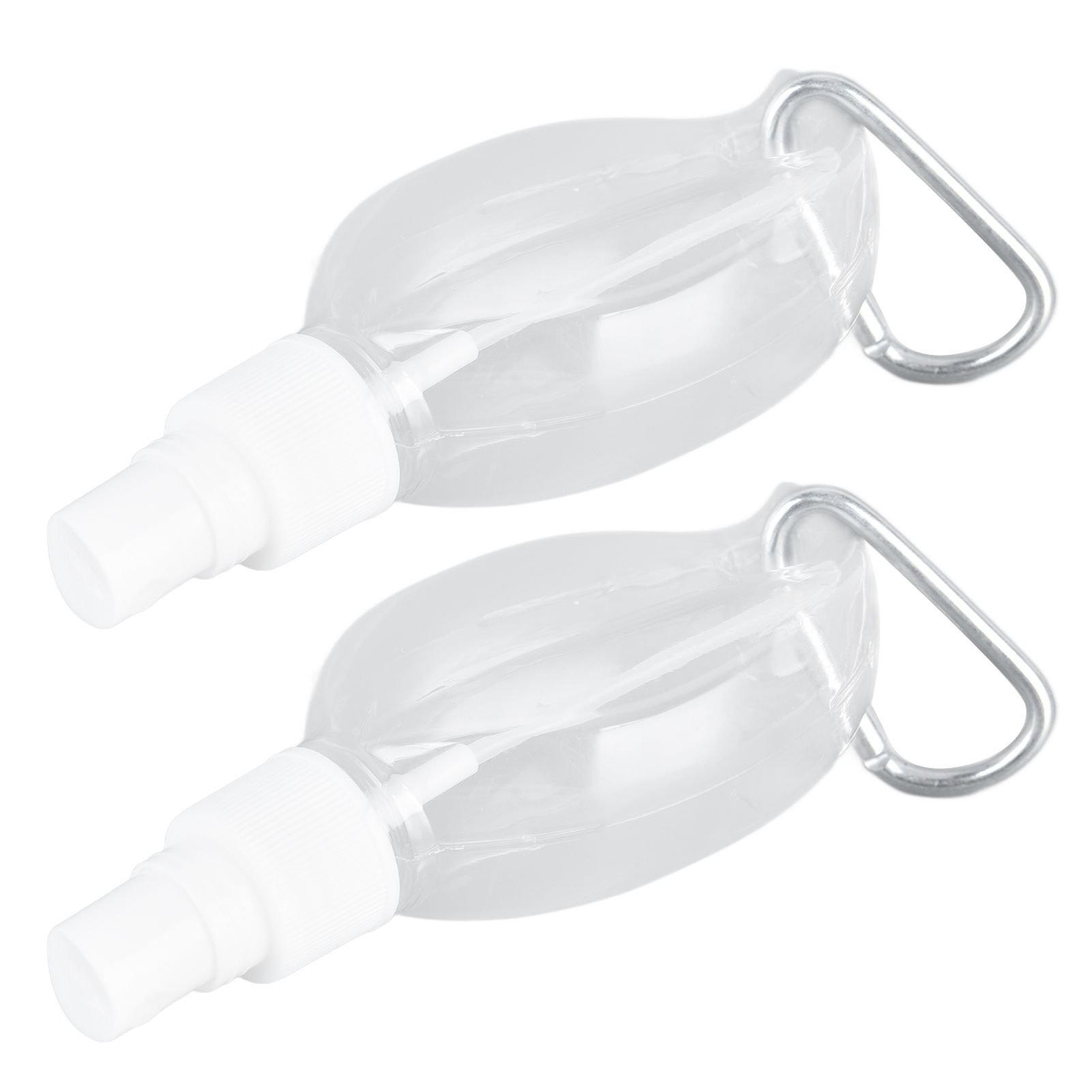 2 Pcs 50ml Travel Keychain Bottles Portable Plastic Clear Leakproof Refillable view 8