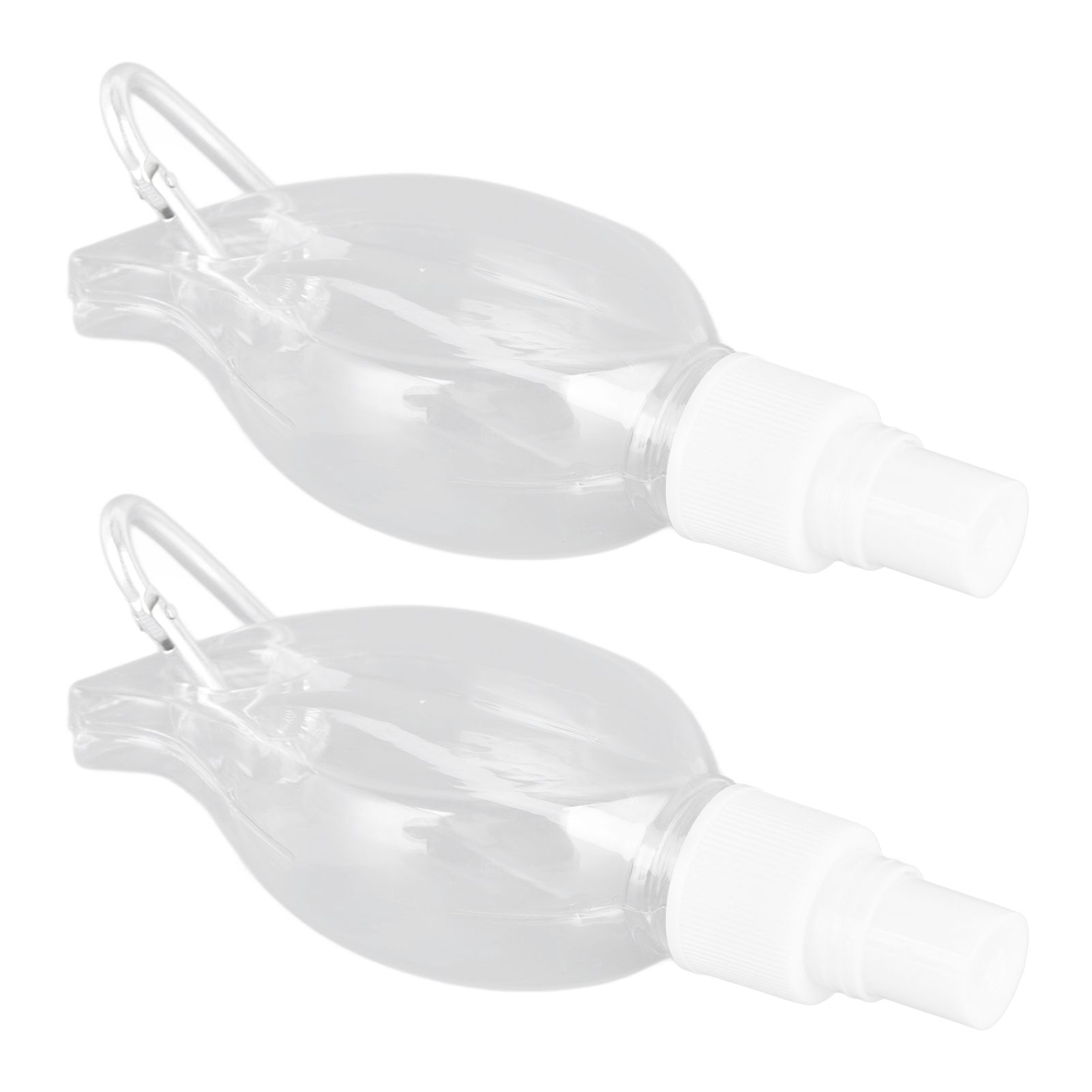 2 Pcs 50ml Travel Keychain Bottles Portable Plastic Clear Leakproof Refillable view 9