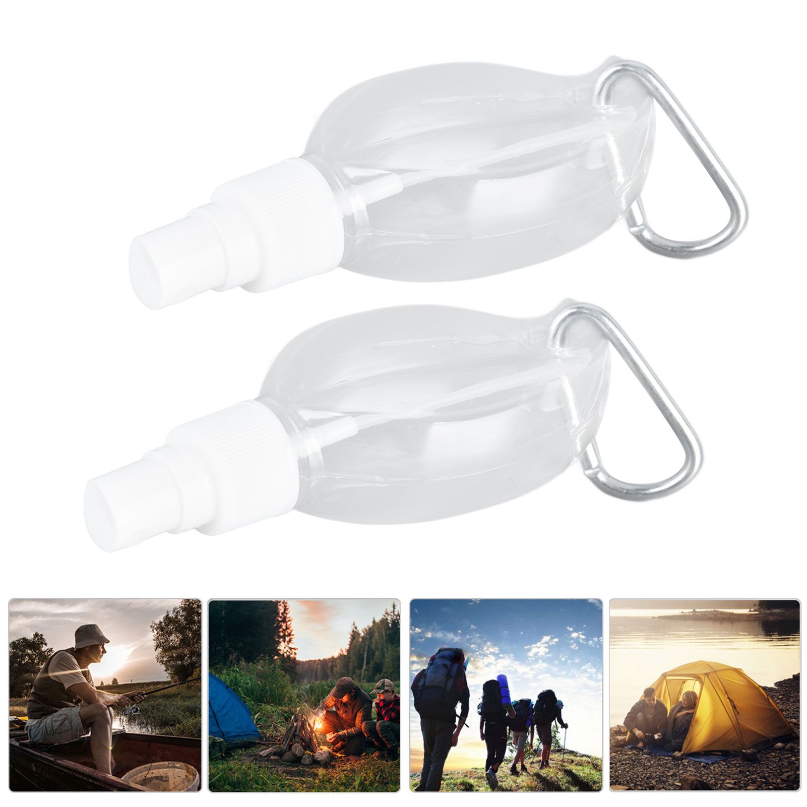 2 Pcs 50ml Travel Keychain Bottles Portable Plastic Clear Leakproof Refillable view 11