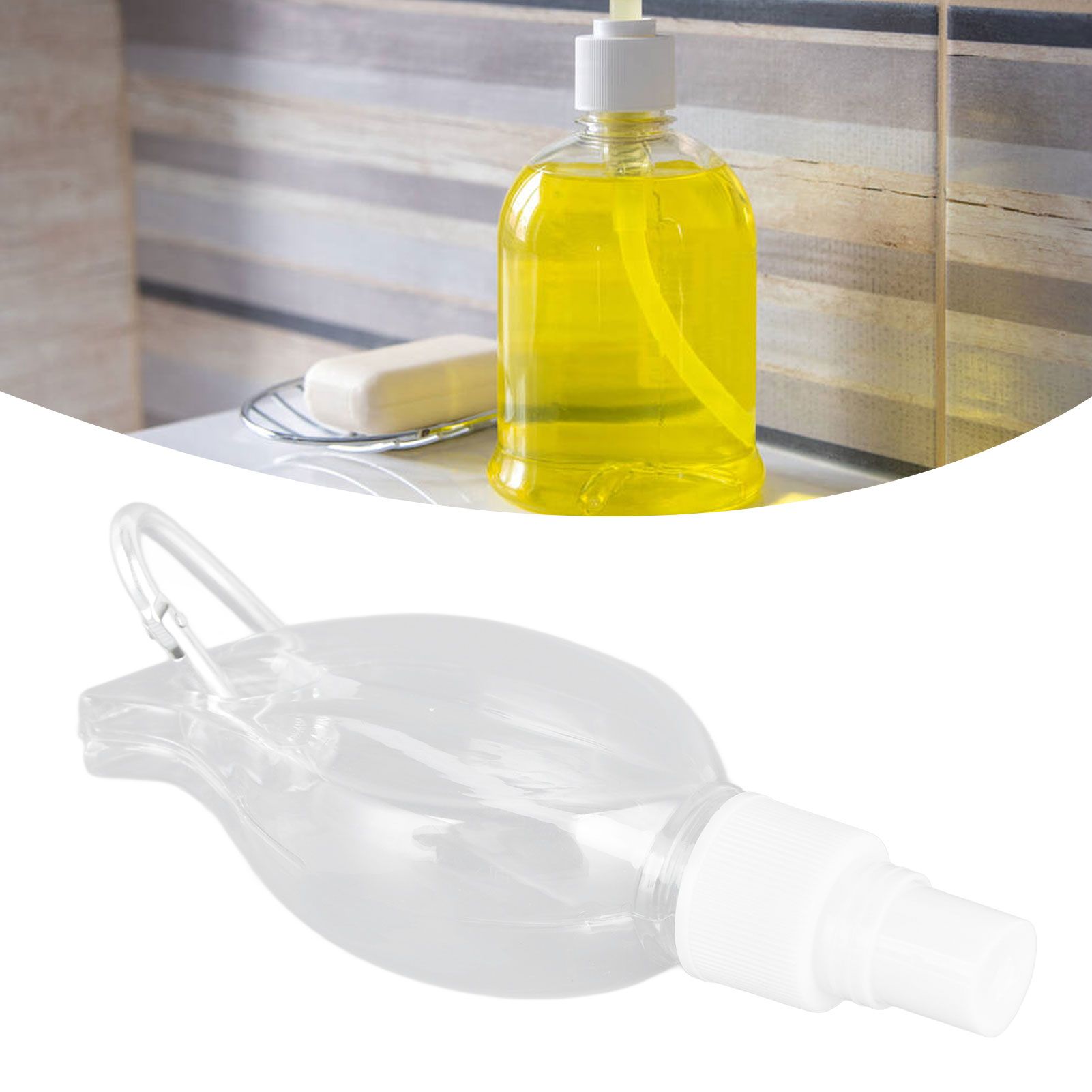 2 Pcs 50ml Travel Keychain Bottles Portable Plastic Clear Leakproof Refillable view 15